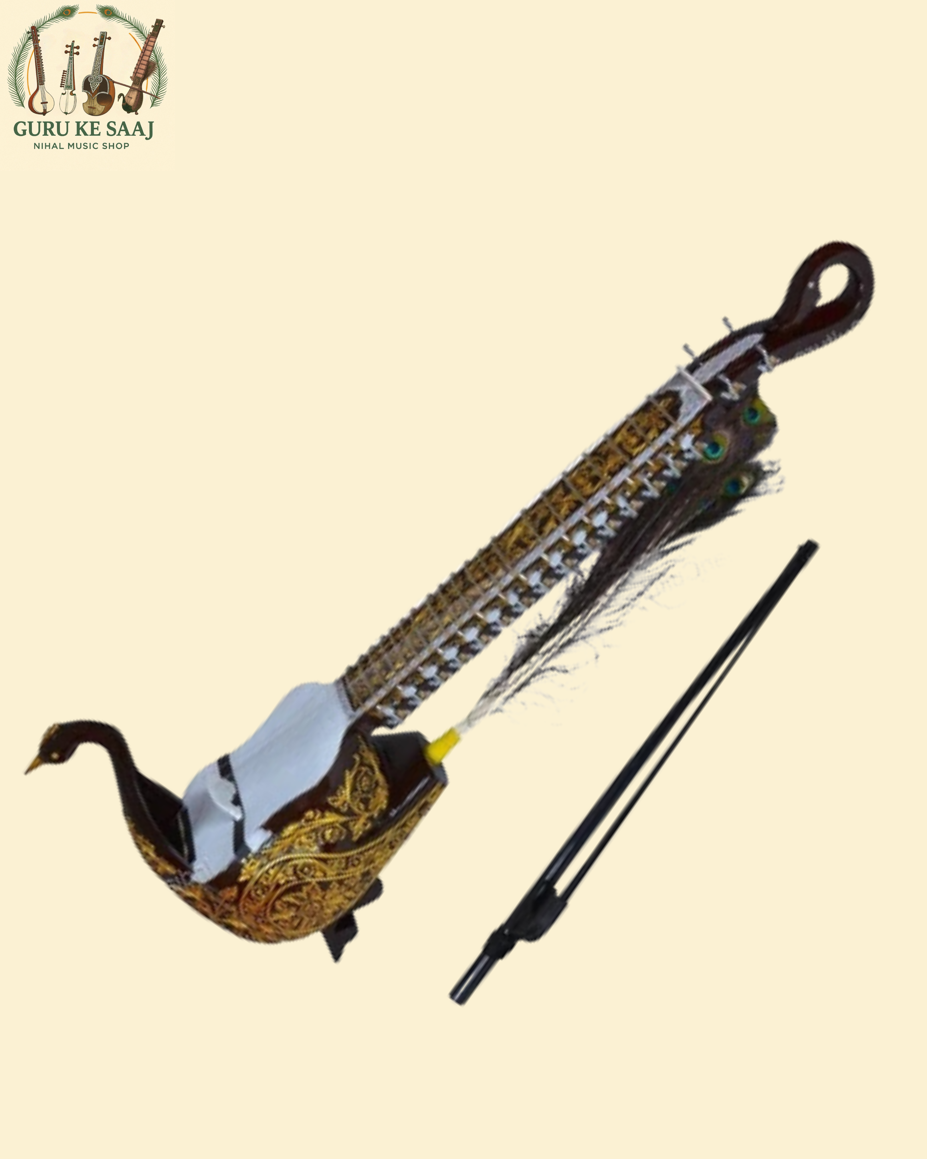 Taus (Mayuri Veena) - Premium (With Exclusive Fine Inlay Work)