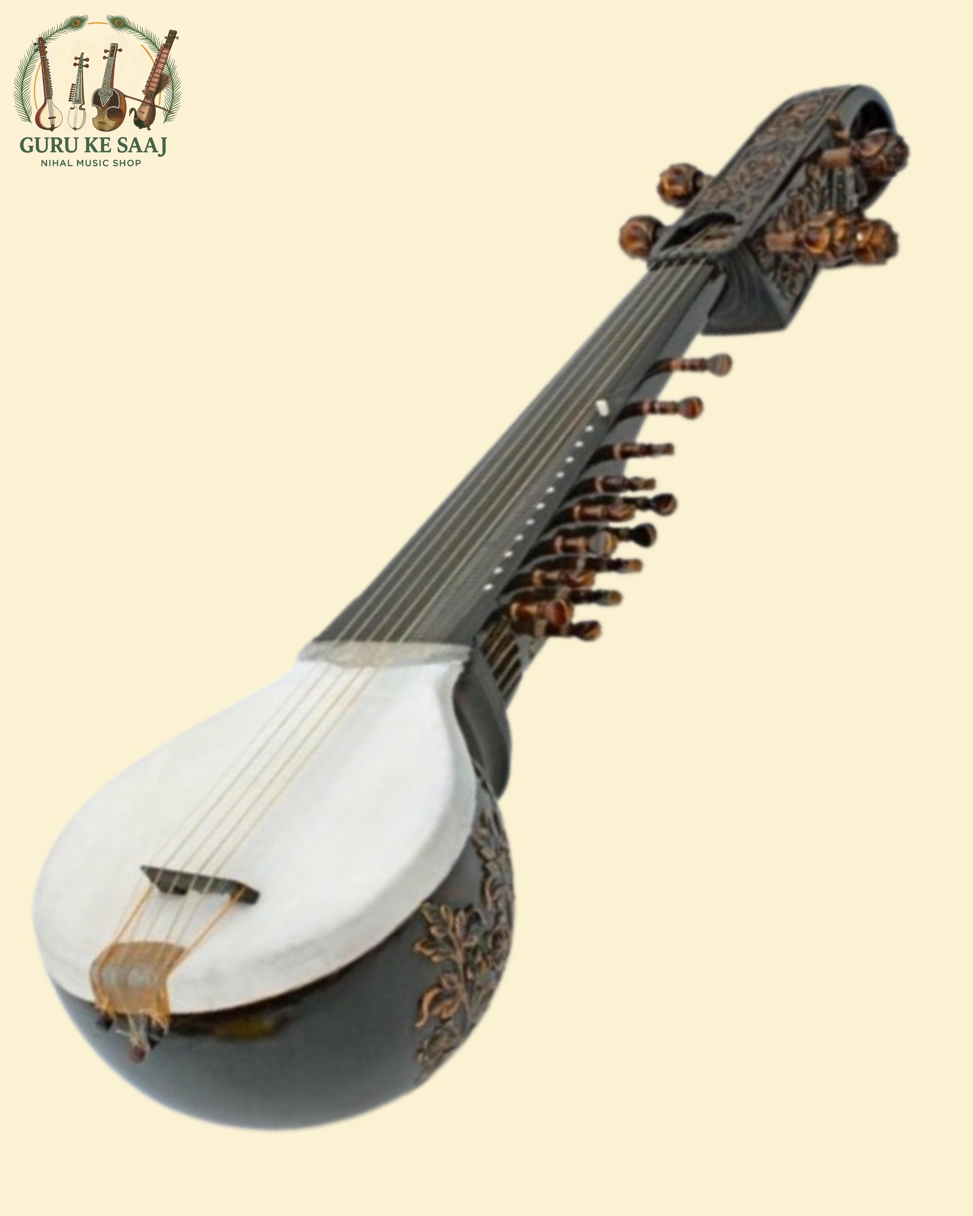 Nanakshahi Rabab - Premium (With Exclusive Handcrafted Inlay Work)