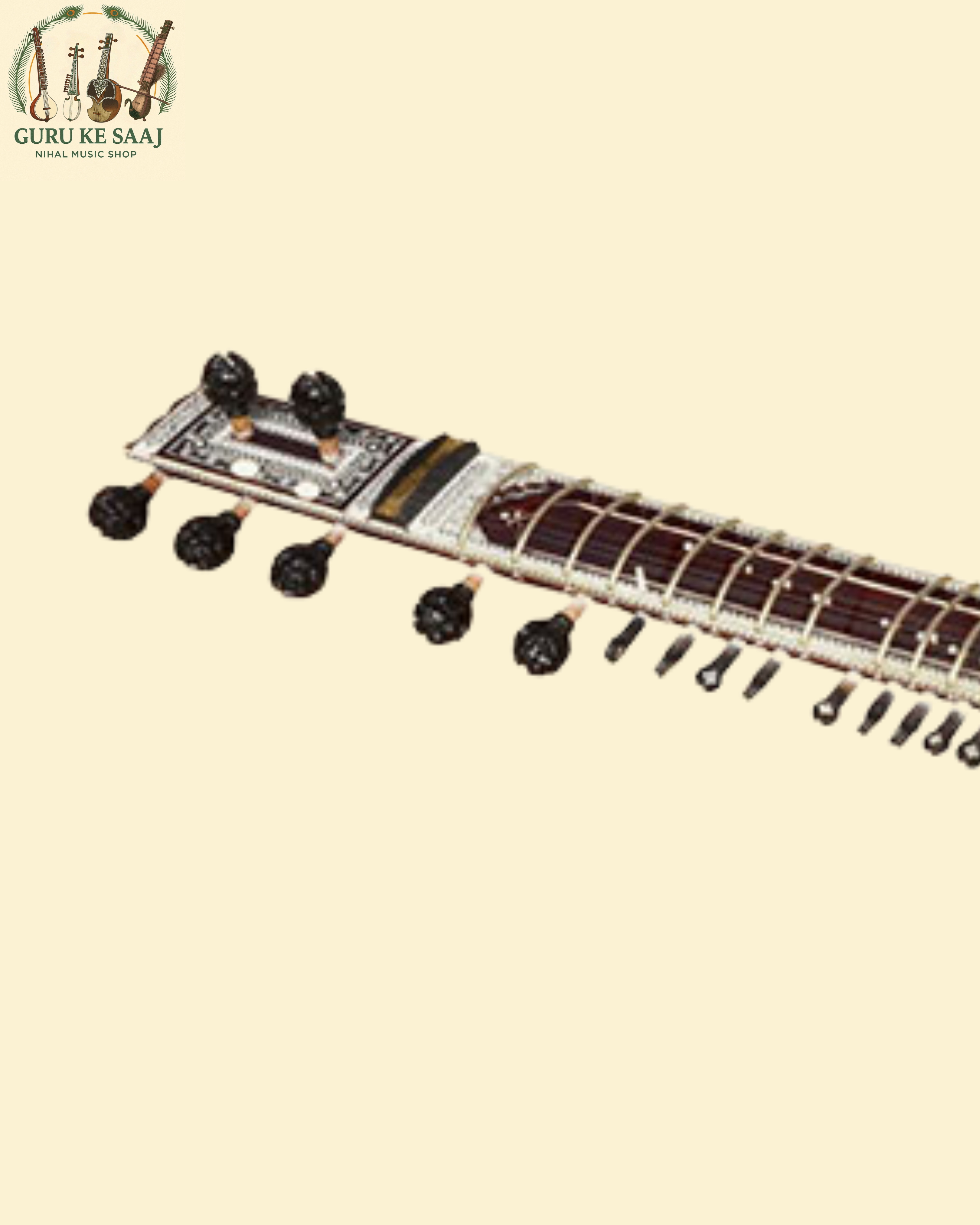 Sitar - Premium (With Beautiful Golden/White Inlay Work)