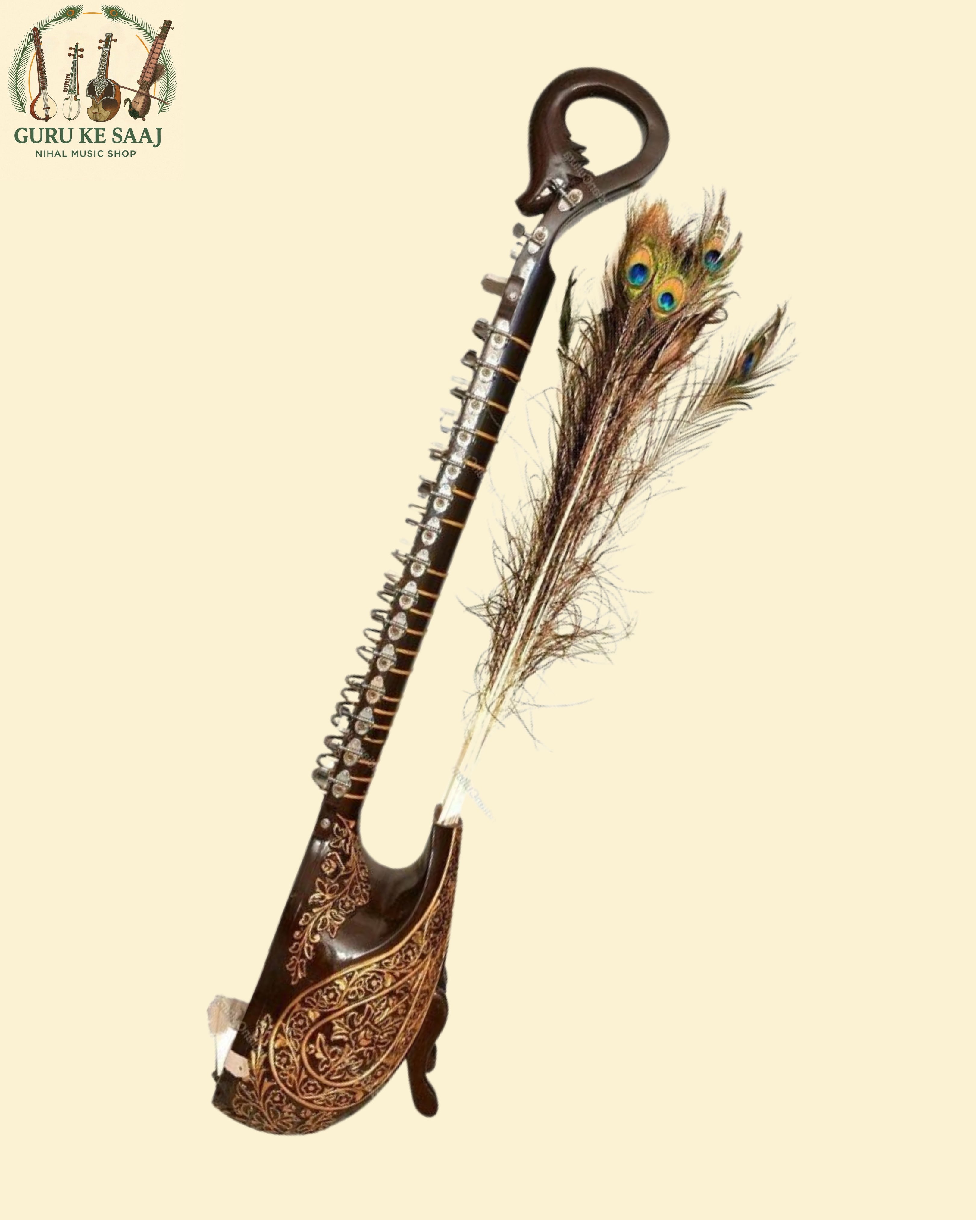 Taus (Mayuri Veena) - Premium (With Exclusive Fine Inlay Work)