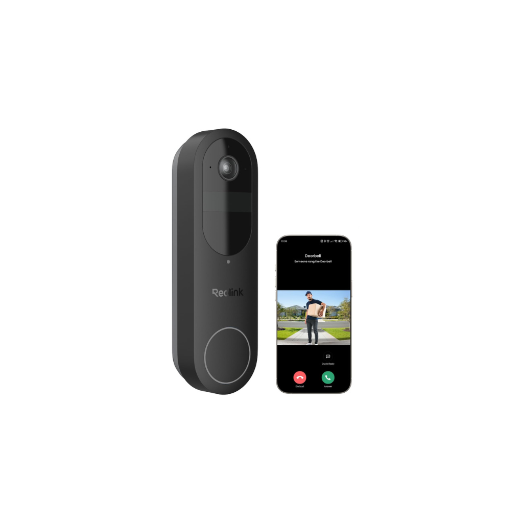 REOLINK 2K BATTERY WI-FI VIDEO DOORBELL HEAD-TO-TOE COVERAGE WITH 180DIAGONAL VIEW