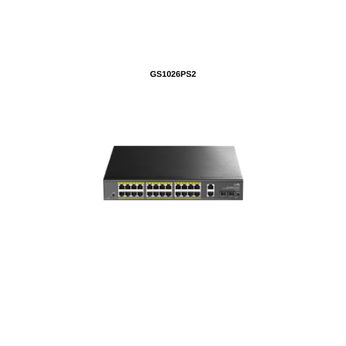 24-Port Gigabit PoE+ Switch with 2 Uplink