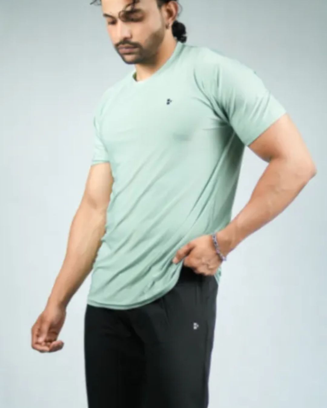 Elastomer Dry Fit T-shirt Black Baton