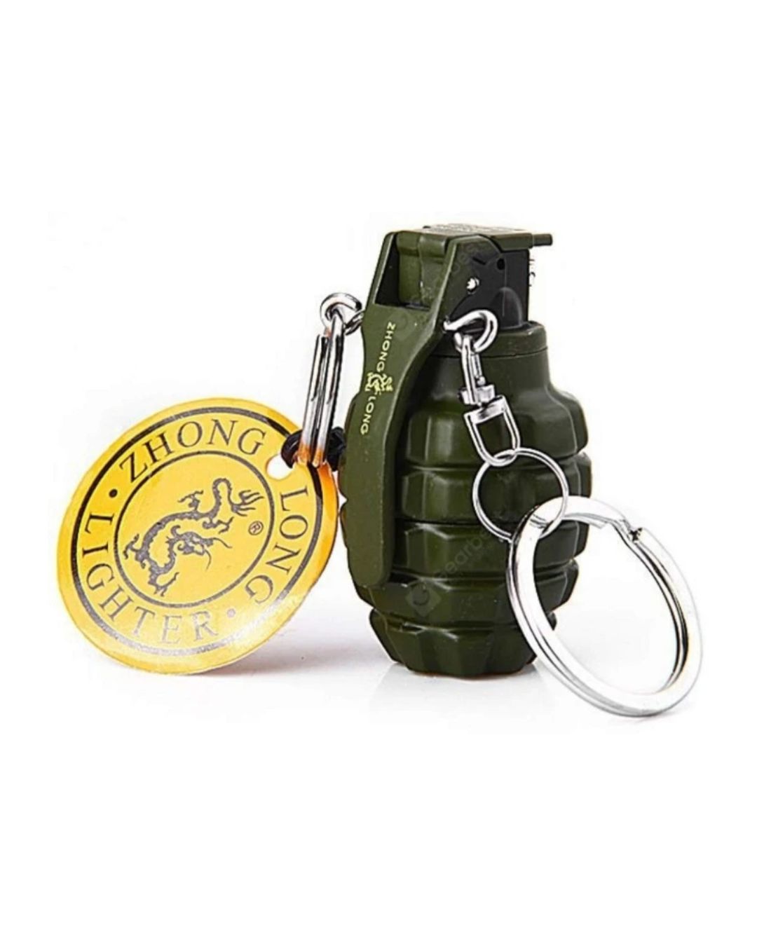 Grenade Shaped Lighter Keychain