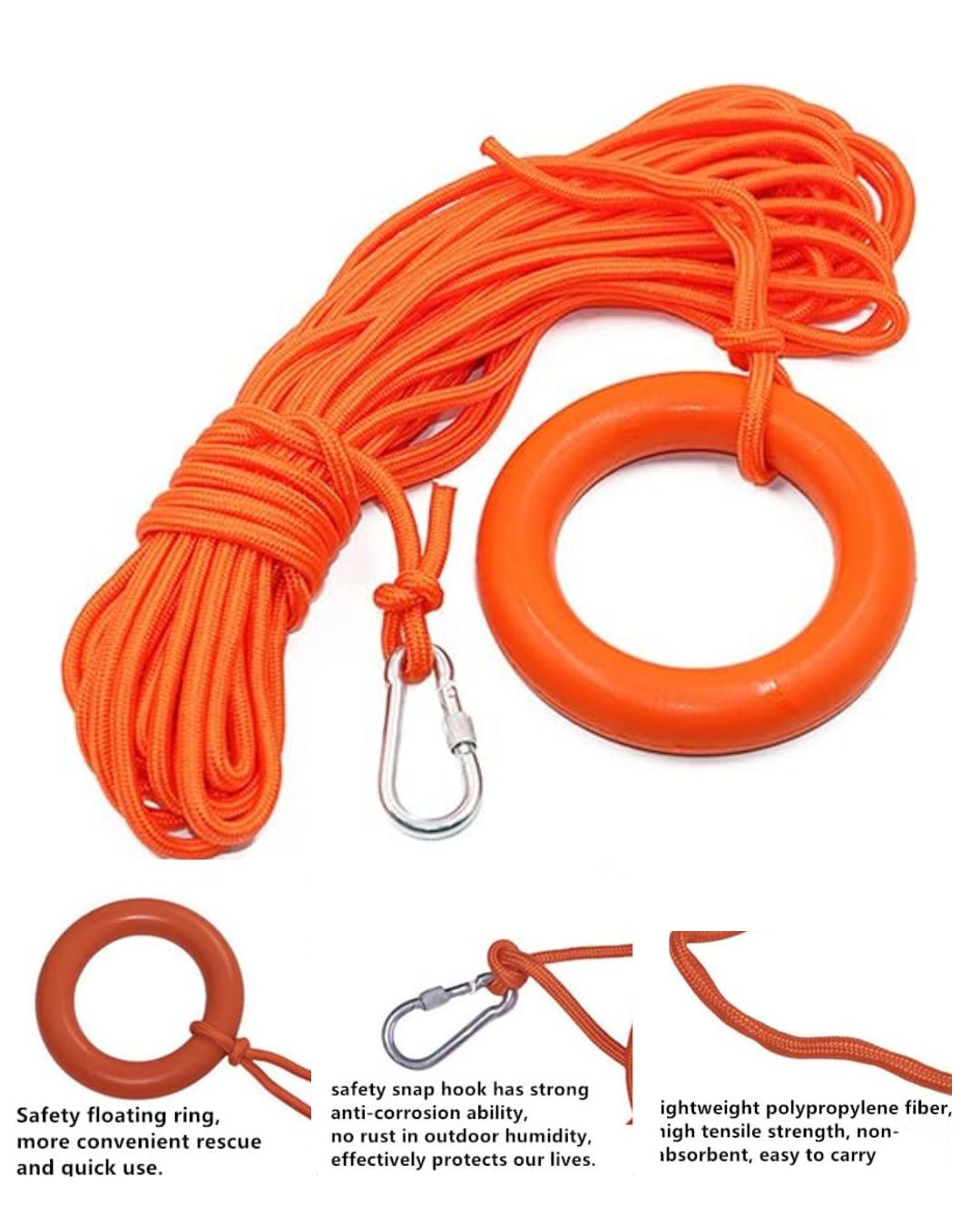 Survival cord Safety Floating Ring with Rescue Rope