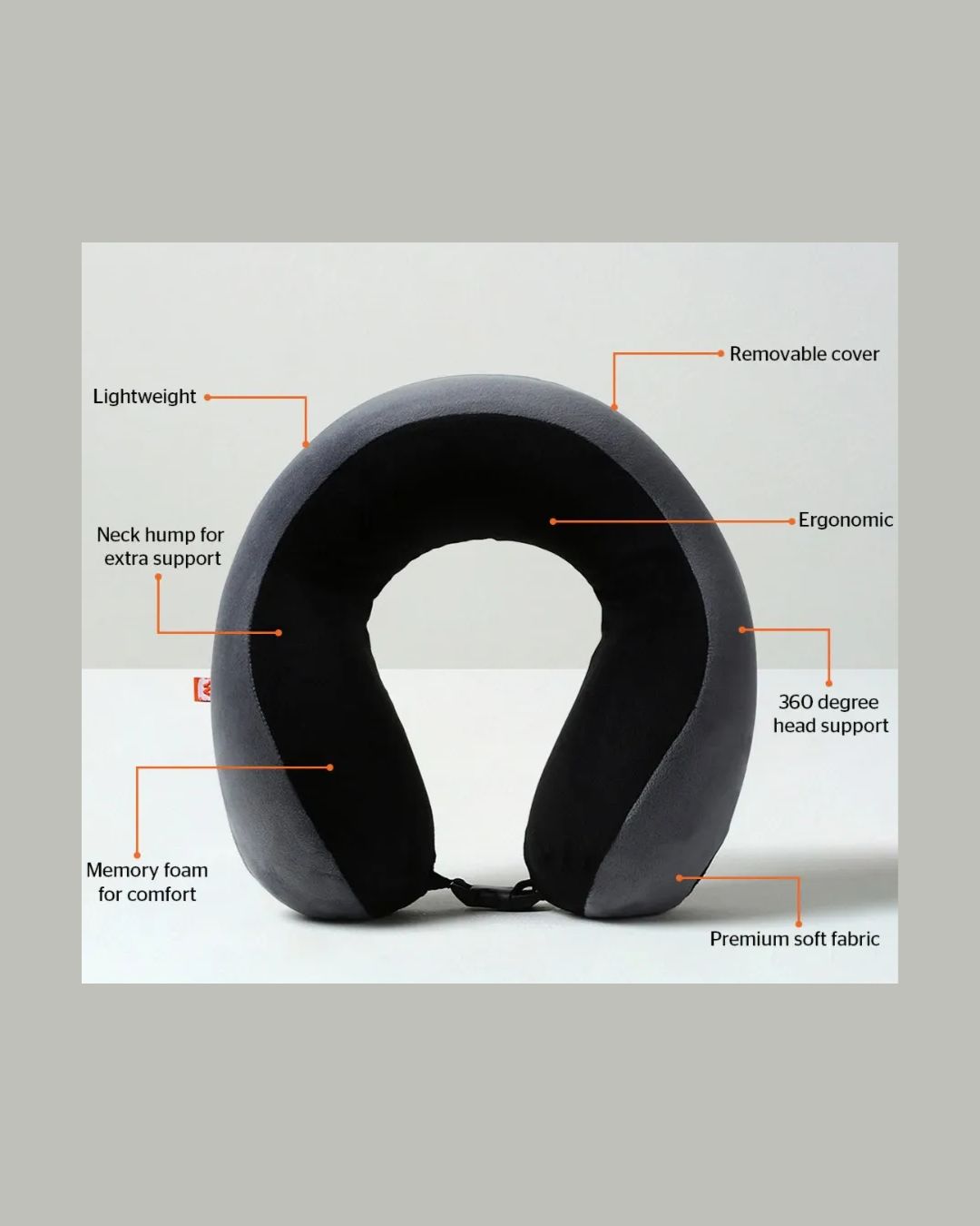 Memory Foam Travel Neck Pillow Wildcraft