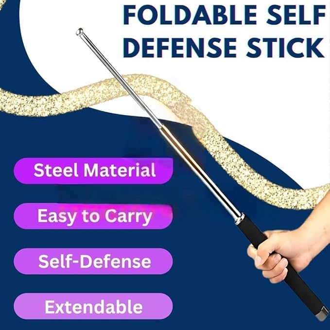 Foldable Self Defense Baton Stick