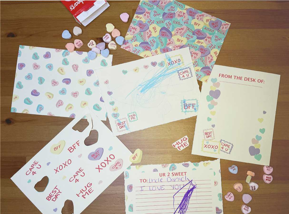 Candy Hearts Valentine's Day Penpal Kit (Digital Download)