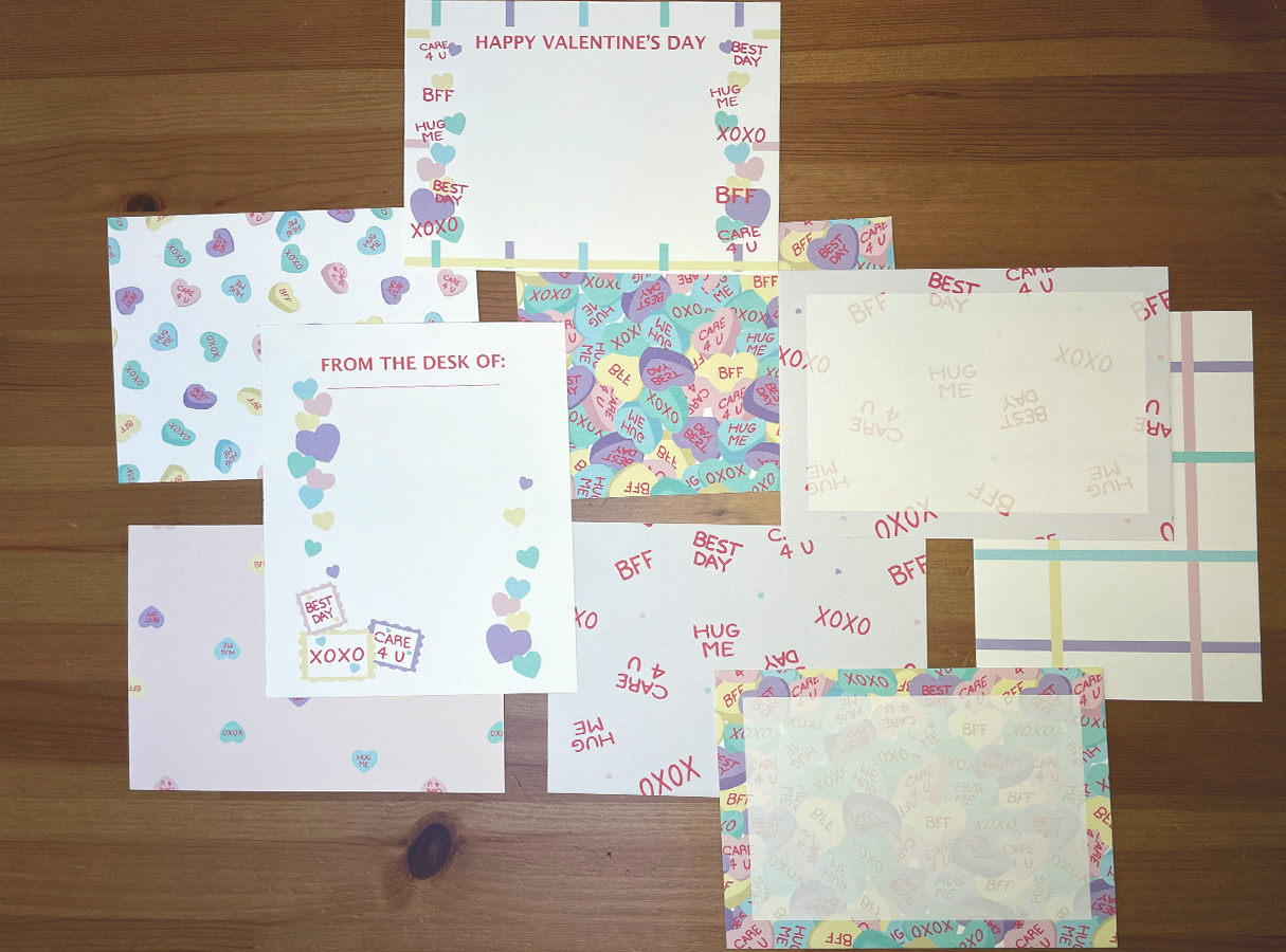 Candy Hearts Valentine's Day Penpal Kit (Digital Download)