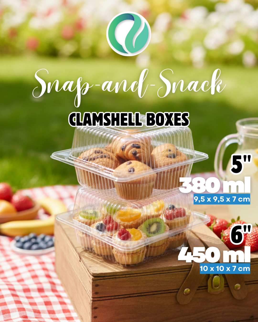 [FJ337] [FJ338] Kotak Makanan Snap-and-Snack 10 pcs