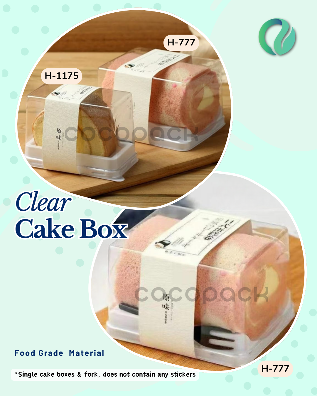 [H-777] Kotak Kue Transparan Rollcake Clear Box 10 pcs