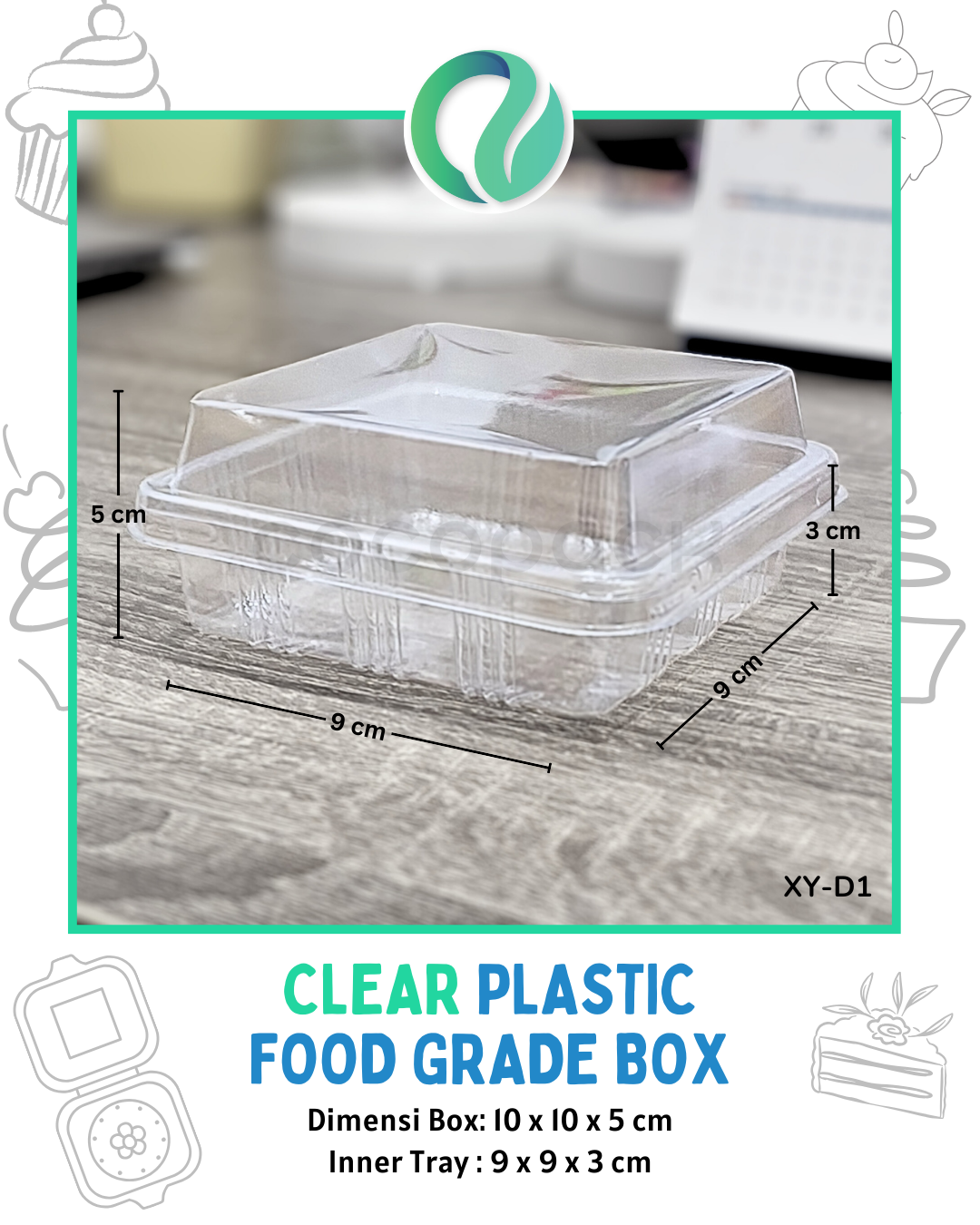 [XY-D1] Kotak Plastik Transparan Food Grade 10 pcs