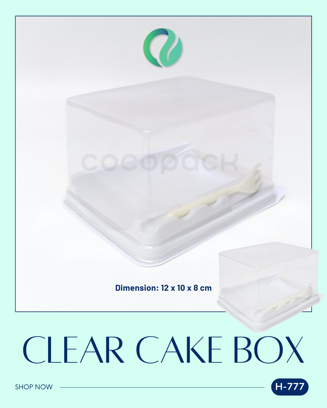[H-777] Kotak Kue Transparan Rollcake Clear Box 10 pcs