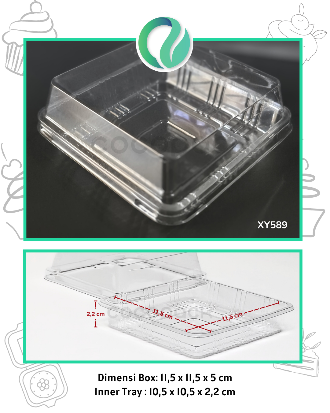 [XY589] Kotak Plastik Bening Food Grade 10 pcs