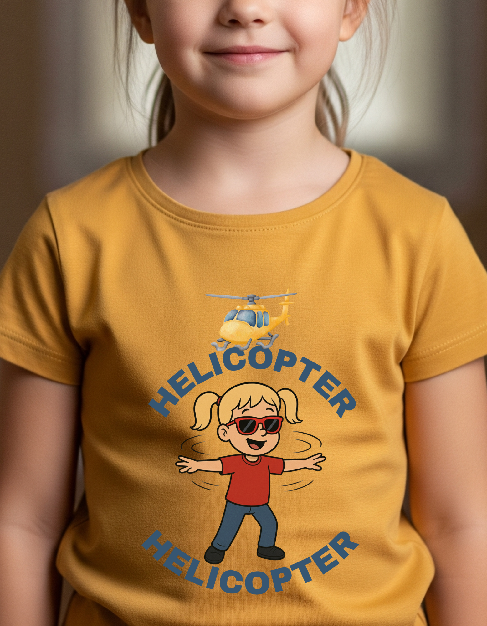 Helicopter Graphic T-Shirt (White Girl)