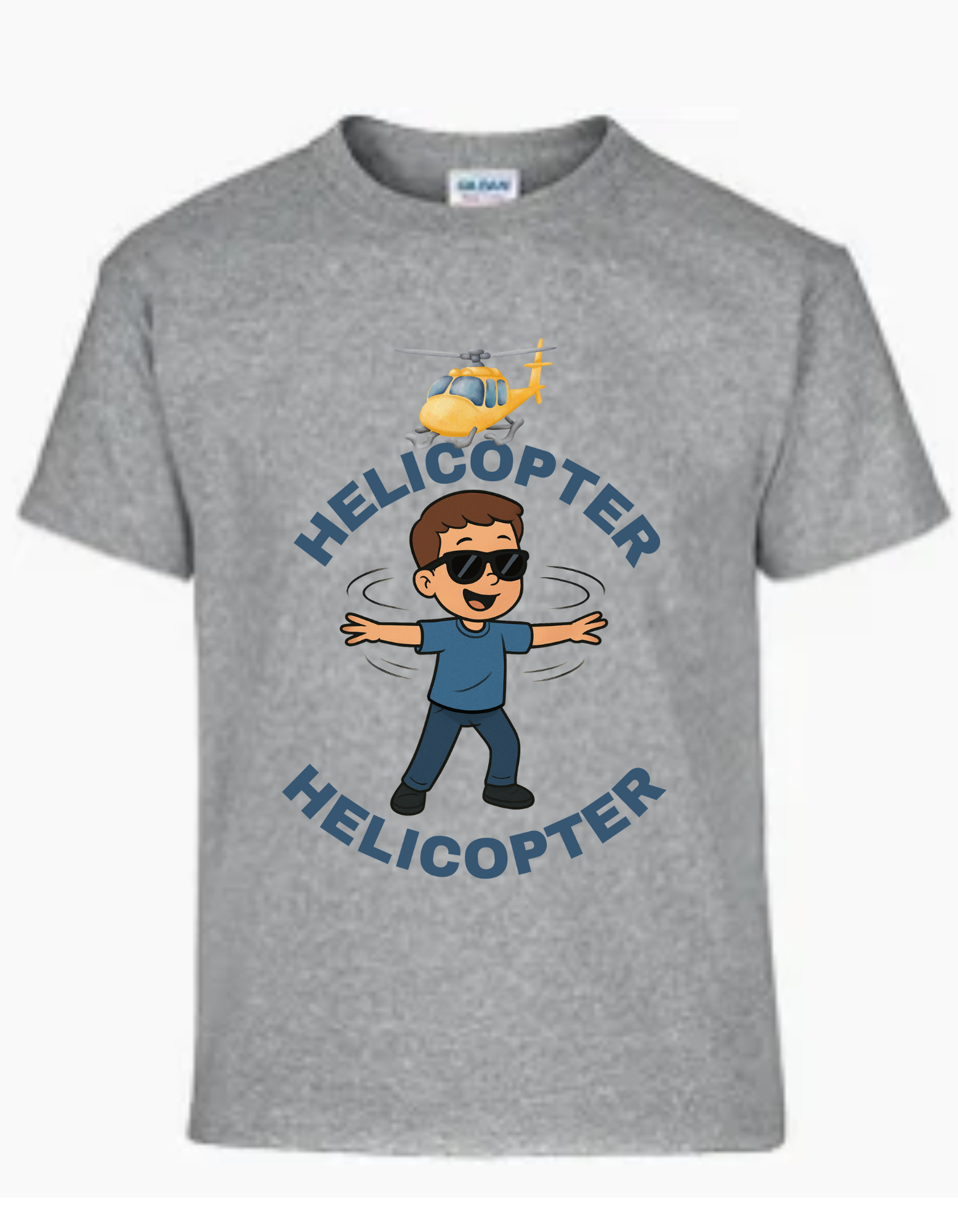 Helicopter Graphic T-Shirt (White Boy)
