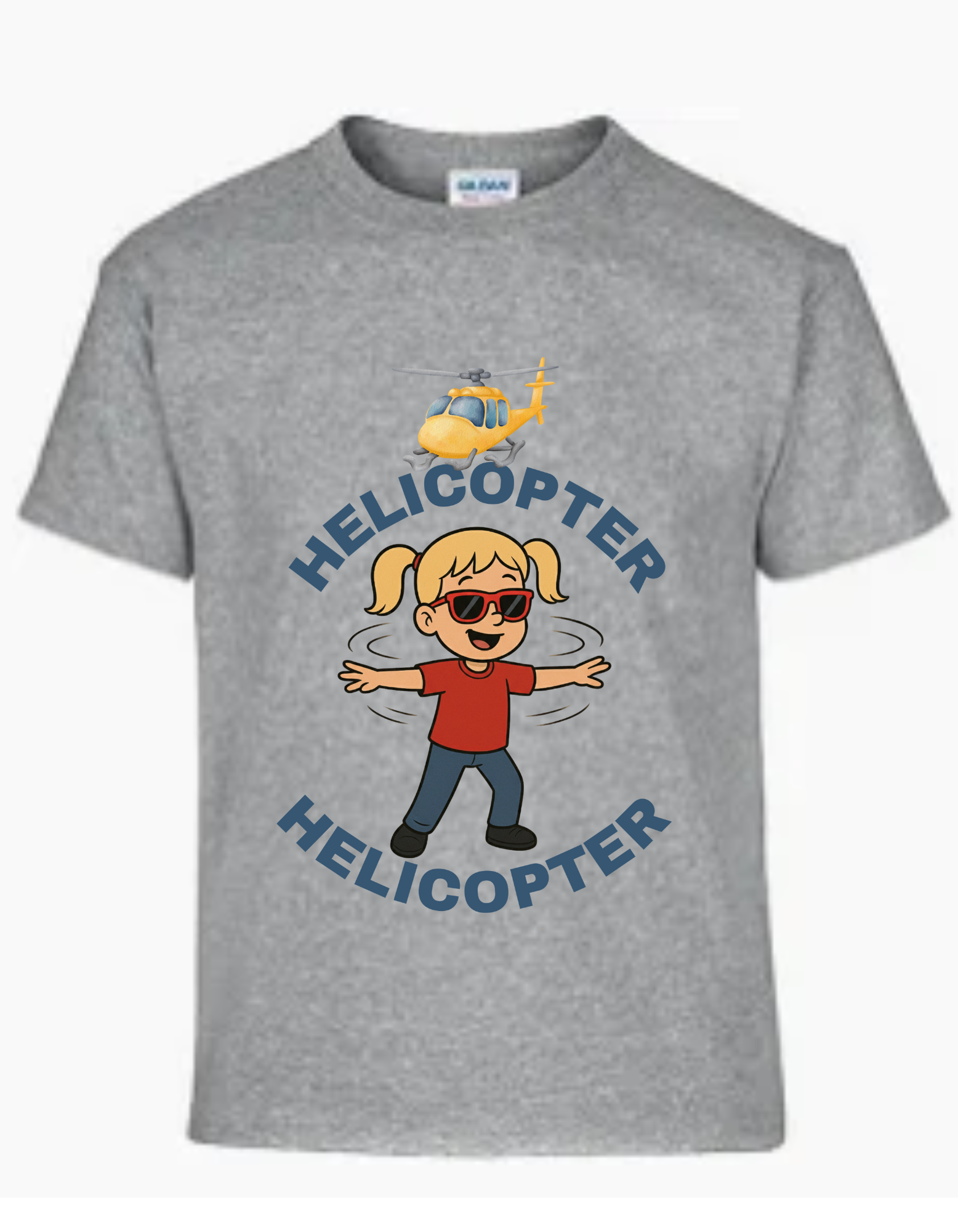 Helicopter Graphic T-Shirt (White Girl)