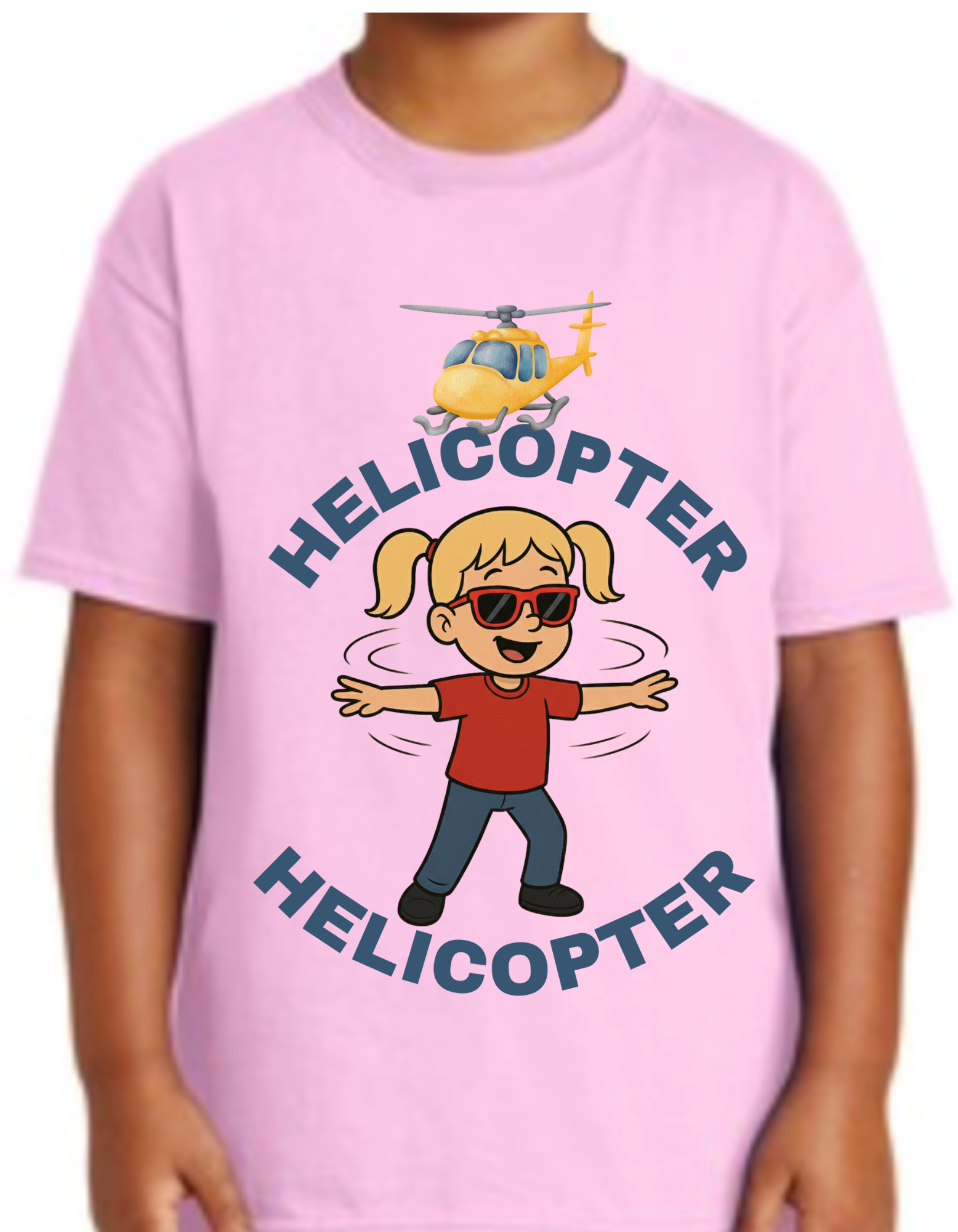 Helicopter Graphic T-Shirt (White Girl)
