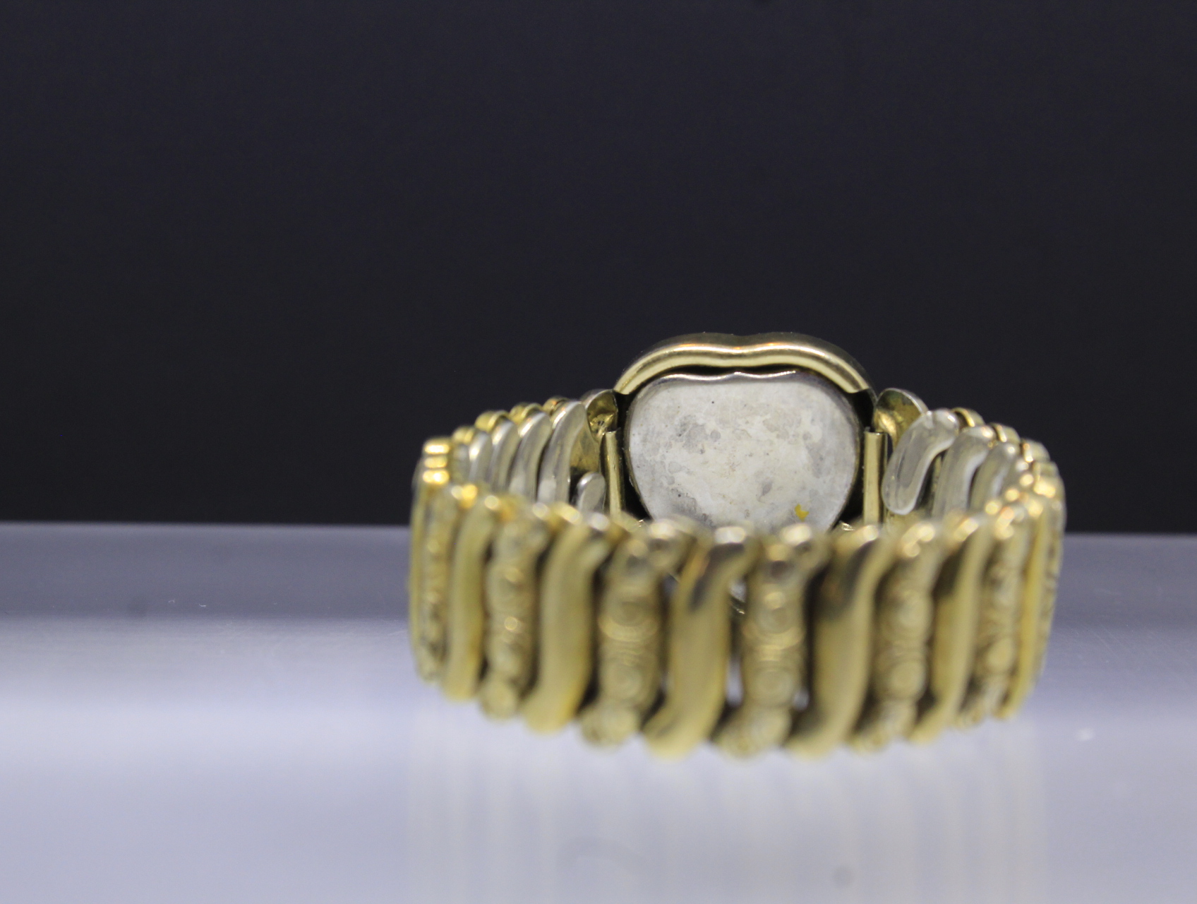 Vintage WWI Co-Star Gold Filled & Sterling Heart Expansion Bracelet | Antique Sweetheart Jewelry | 1910s Patriotic Collectible Gift