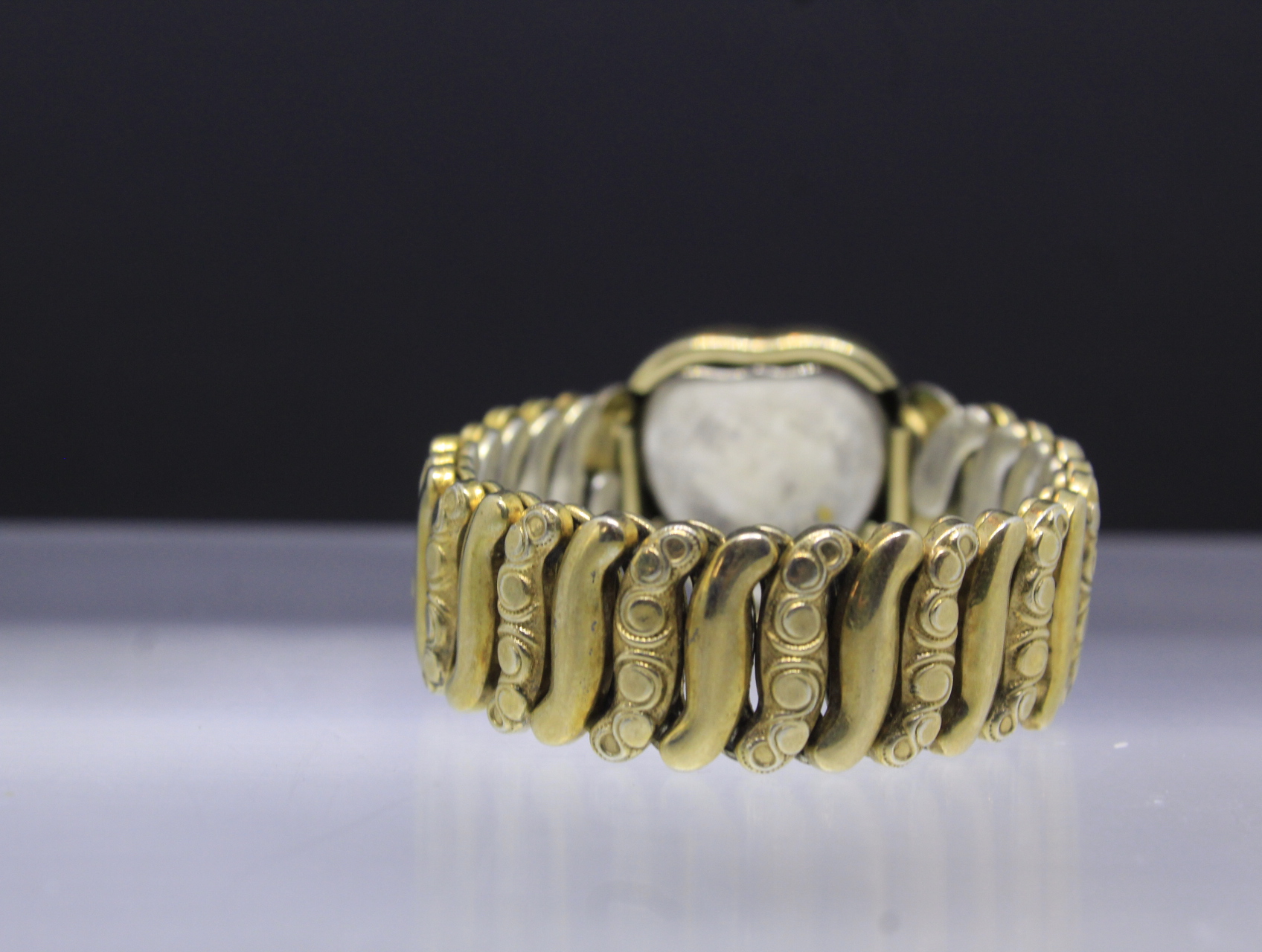 Vintage WWI Co-Star Gold Filled & Sterling Heart Expansion Bracelet | Antique Sweetheart Jewelry | 1910s Patriotic Collectible Gift