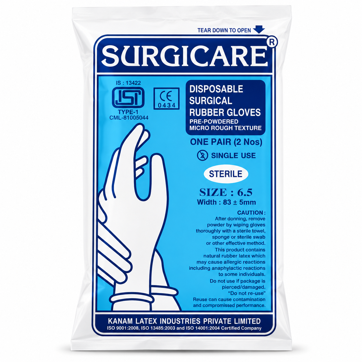 Surgicare Disposable Surgical Rubber Gloves