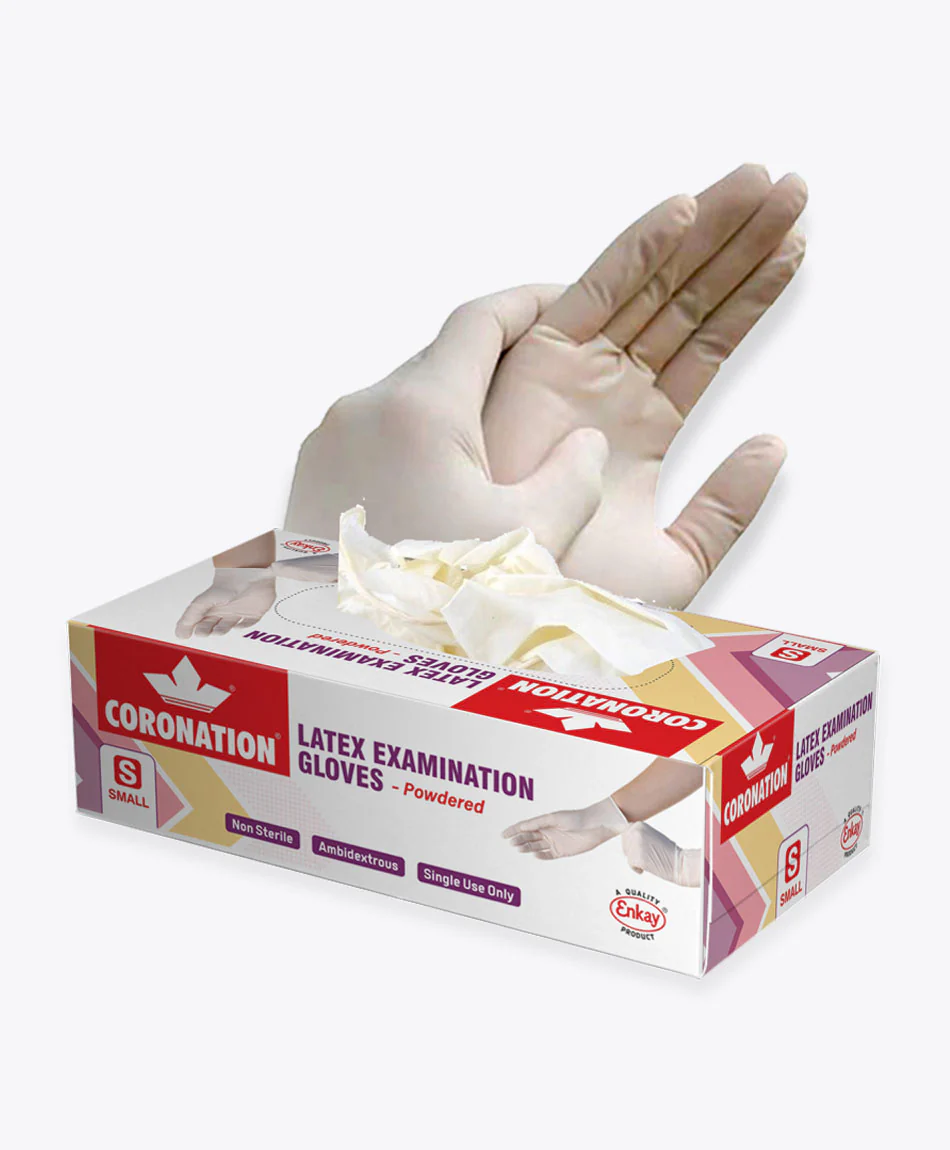 Coronation Latex Examination Gloves 