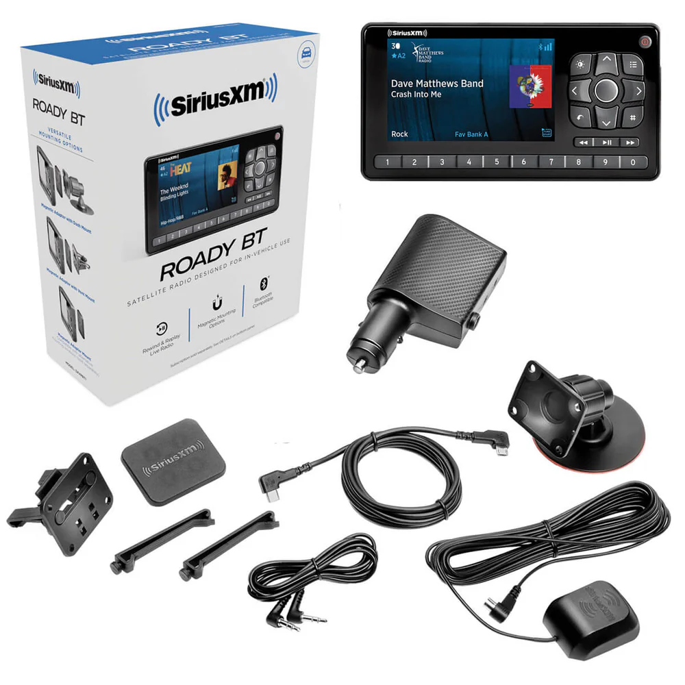 SiriusXM Radio ROADY BT Bluetooth Portable Receiver with Car Kit