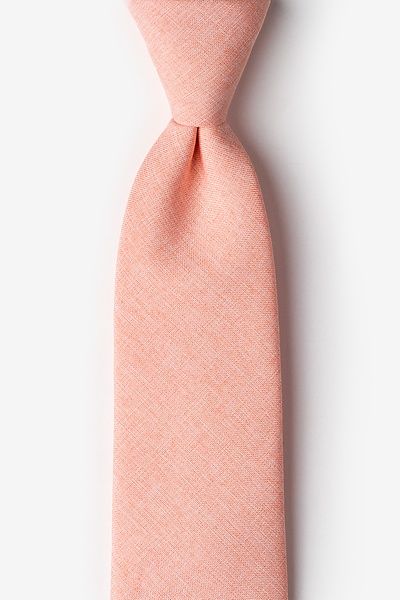 Peach Linen Necktie