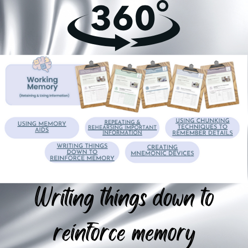 Writing things down to Reinforce Memory
