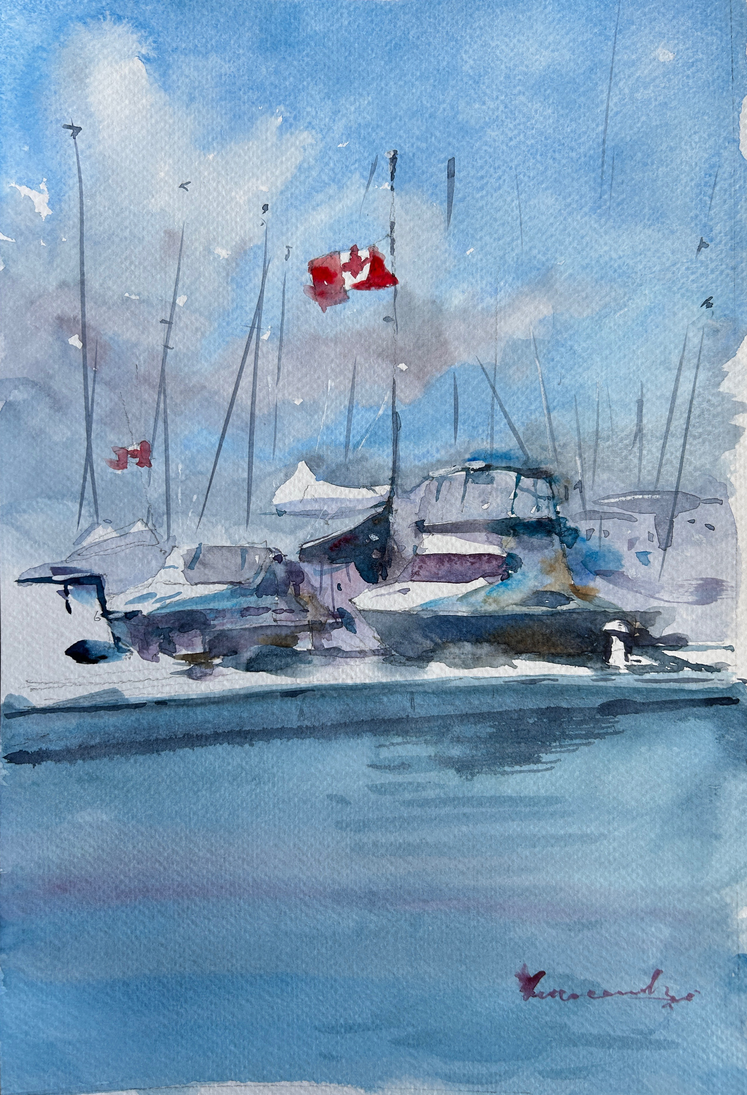 Yachts with Canadian Flags