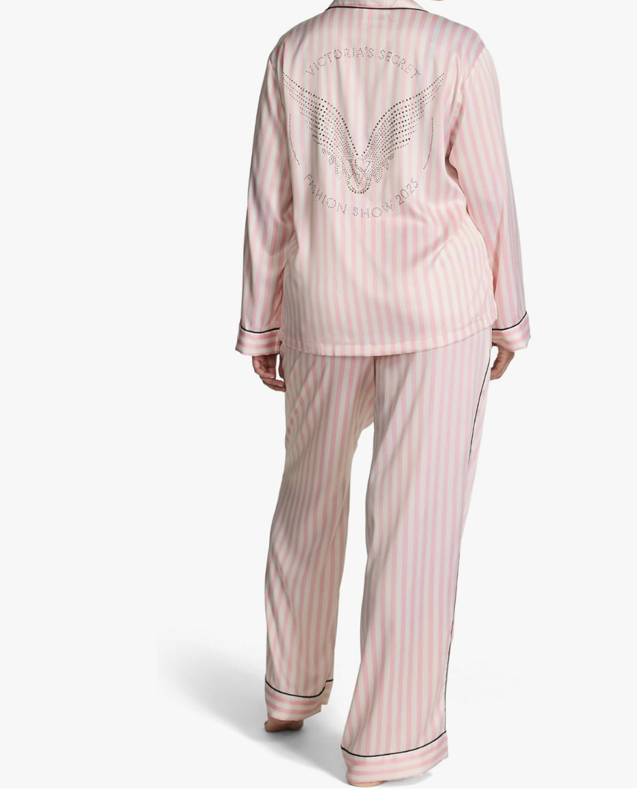 Victoria's Secret Satin Pajama Set, Long Sleeve Button Down Shirt & Pants