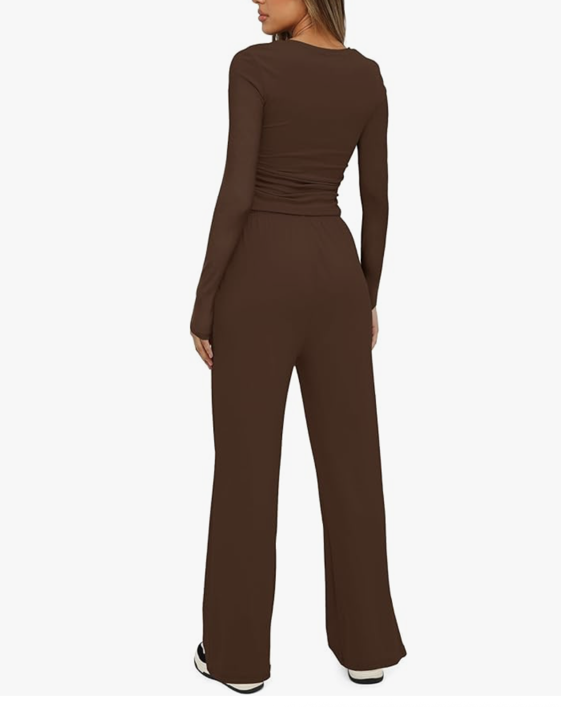 Darong Women's 2 Piece Sets Fall Outfits Long Sleeve Wide Leg Tracksuits Casual Lounge Set Matching Sets