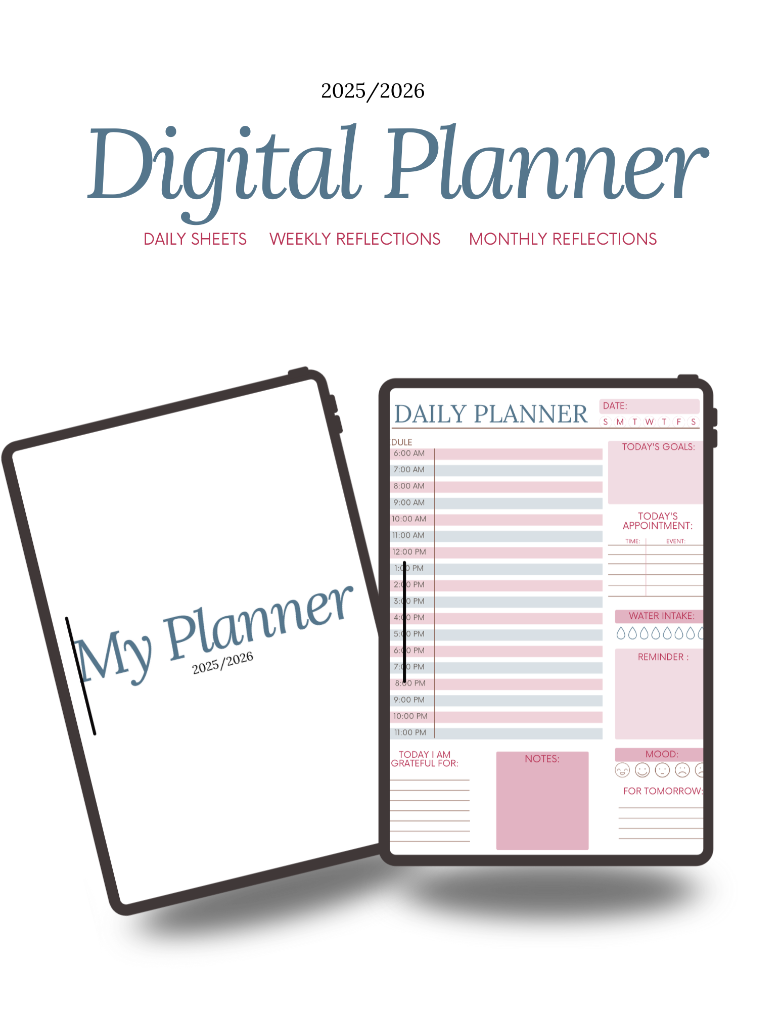 Digital Planner 2025/2026- Ucla Blue/Maroon