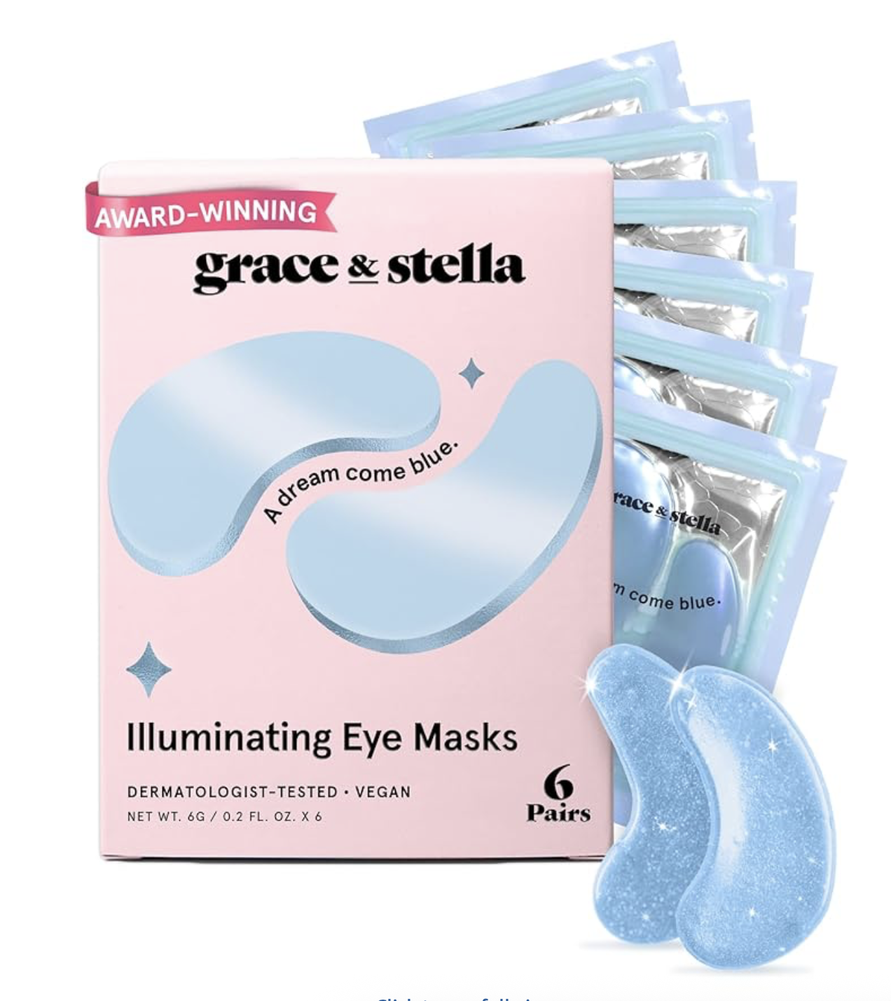 grace & stella Award Winning Under Eye Mask (Blue)