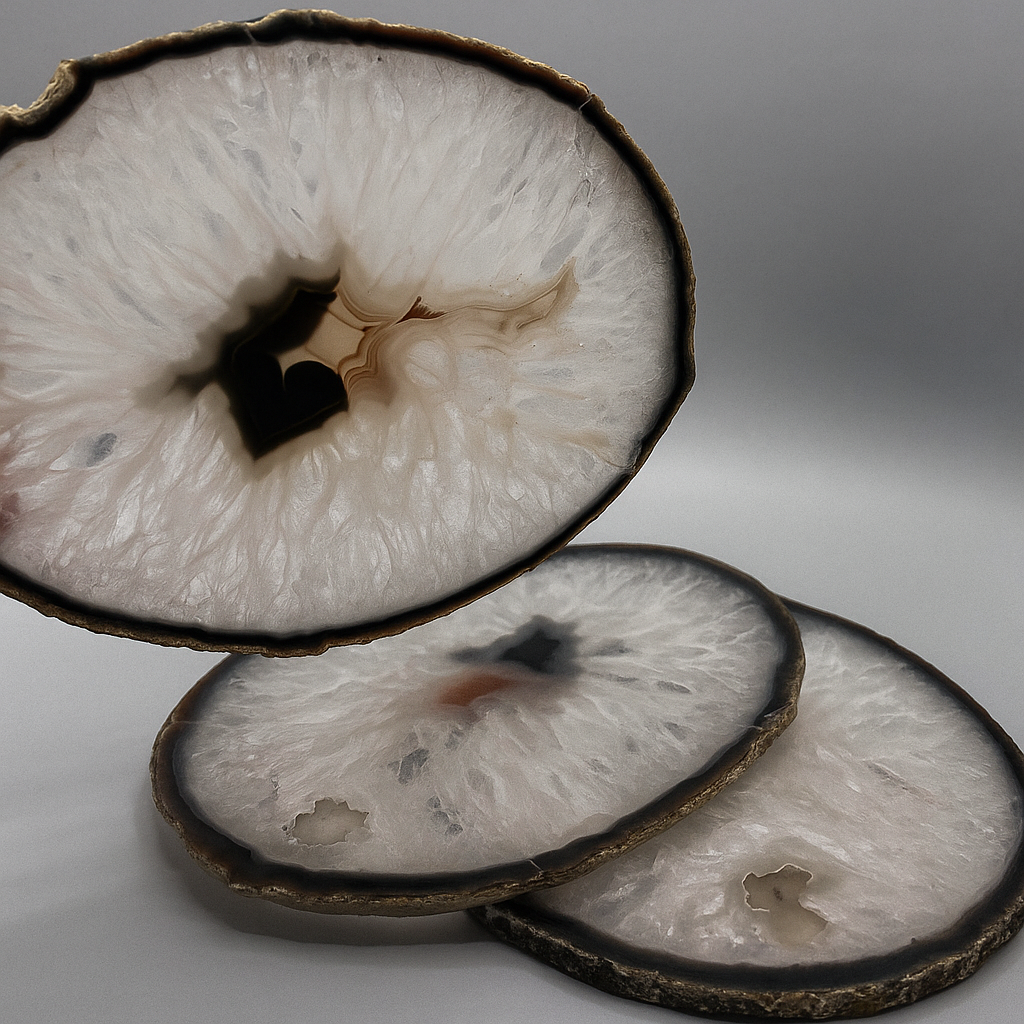 Fatias de ágata cristal