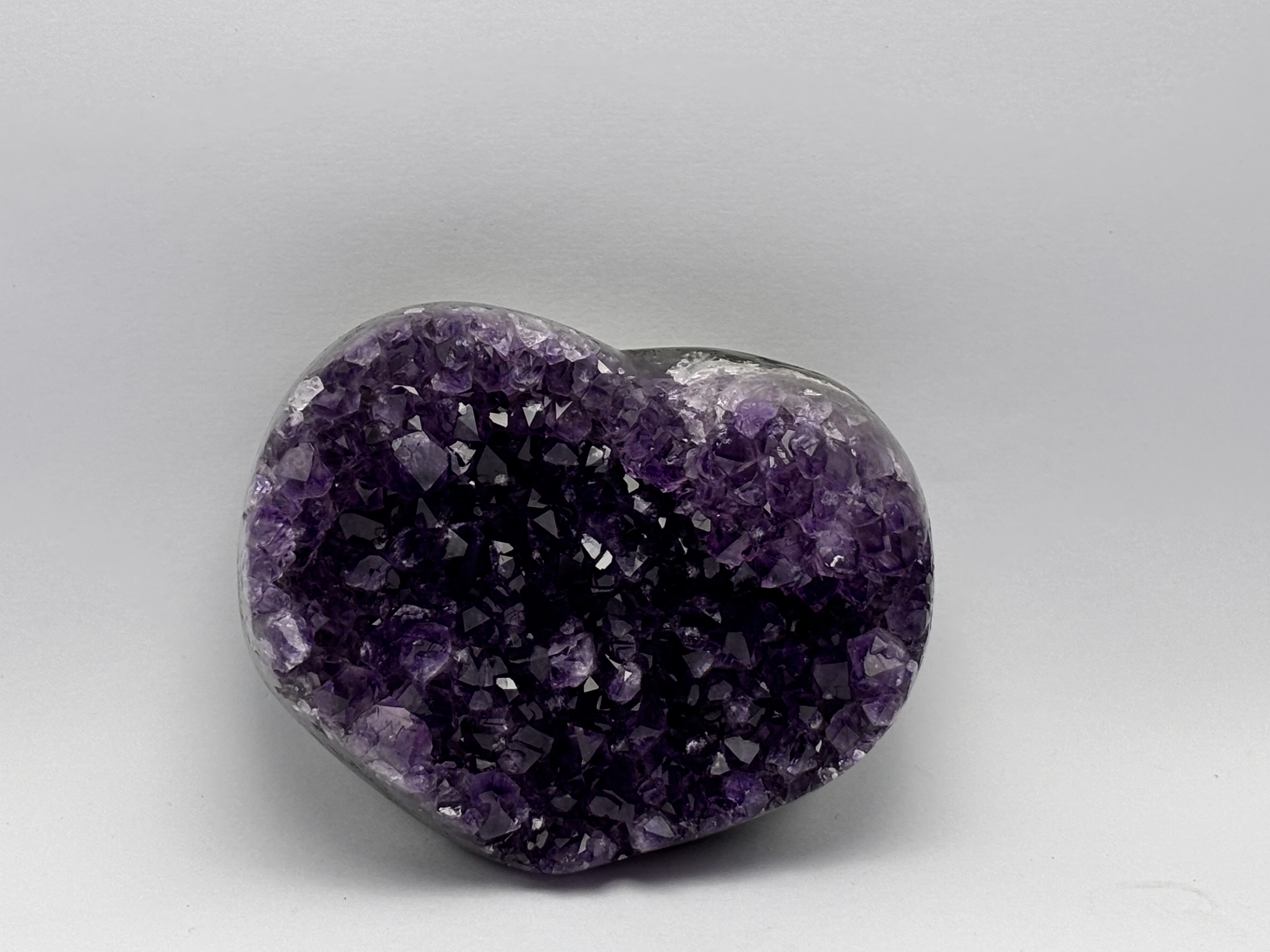 Drusa de Ametista em Forma de Coração