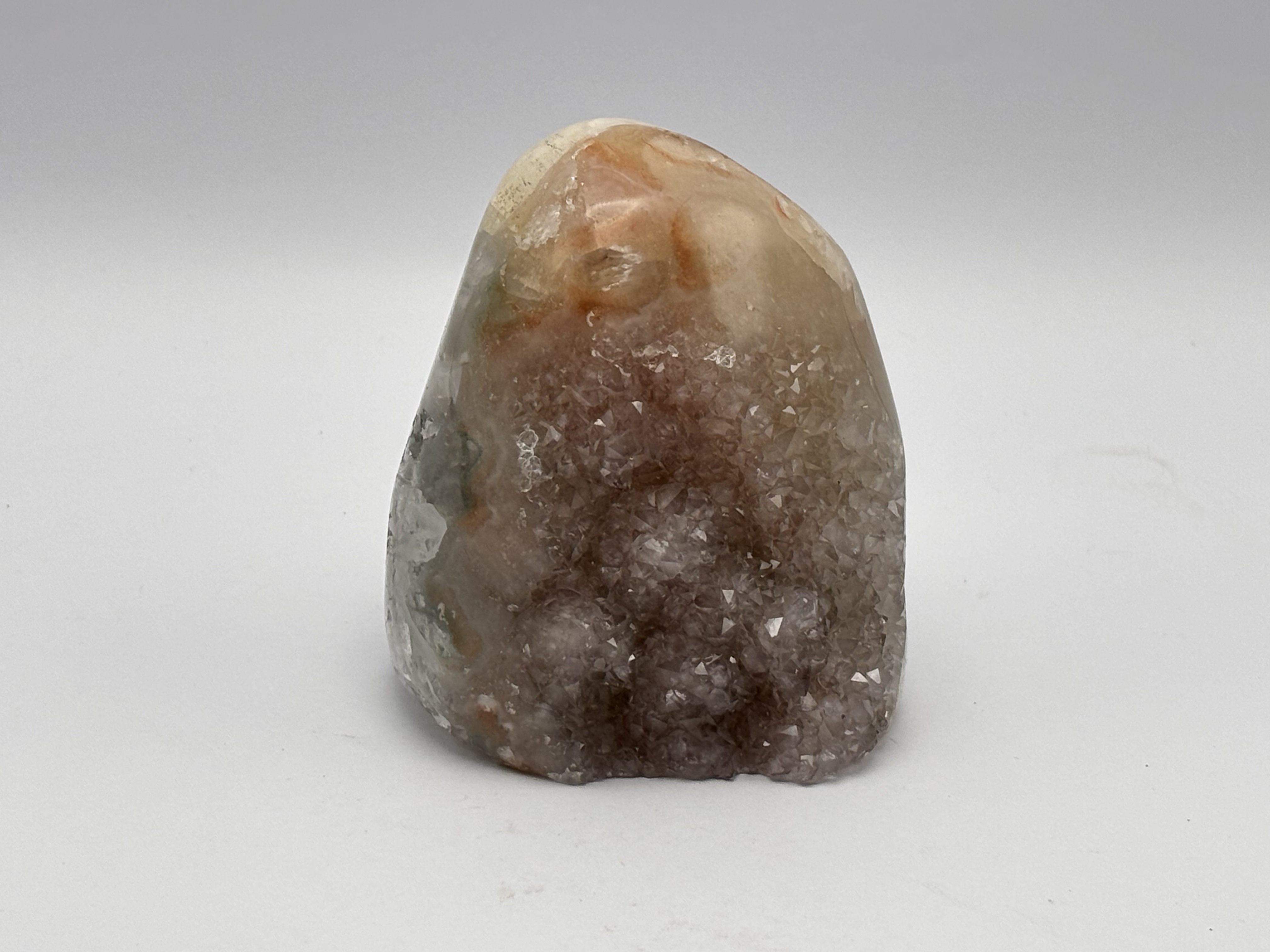 ágata com quartzo formação drusa