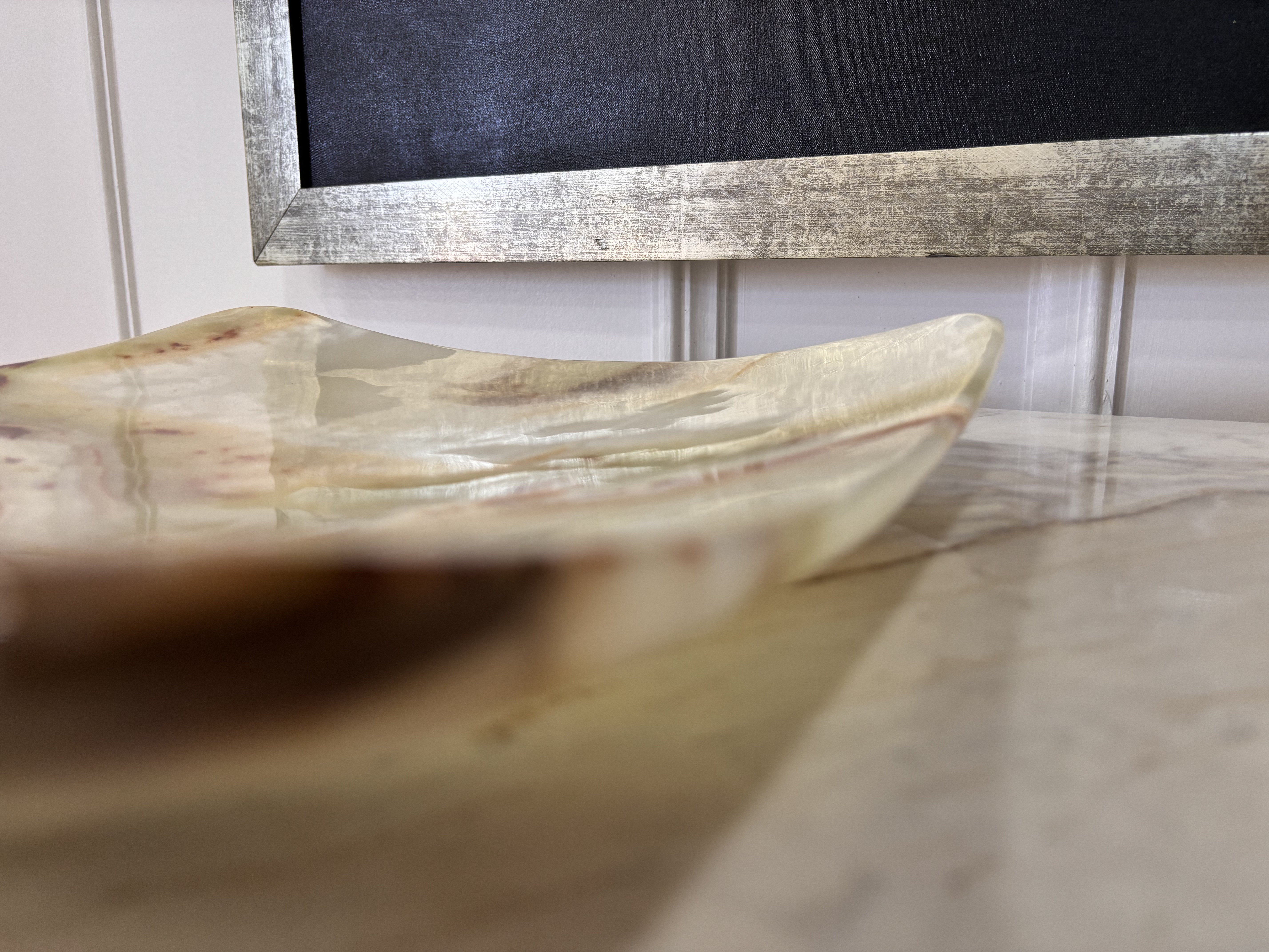 Travessa de ônix decorativa