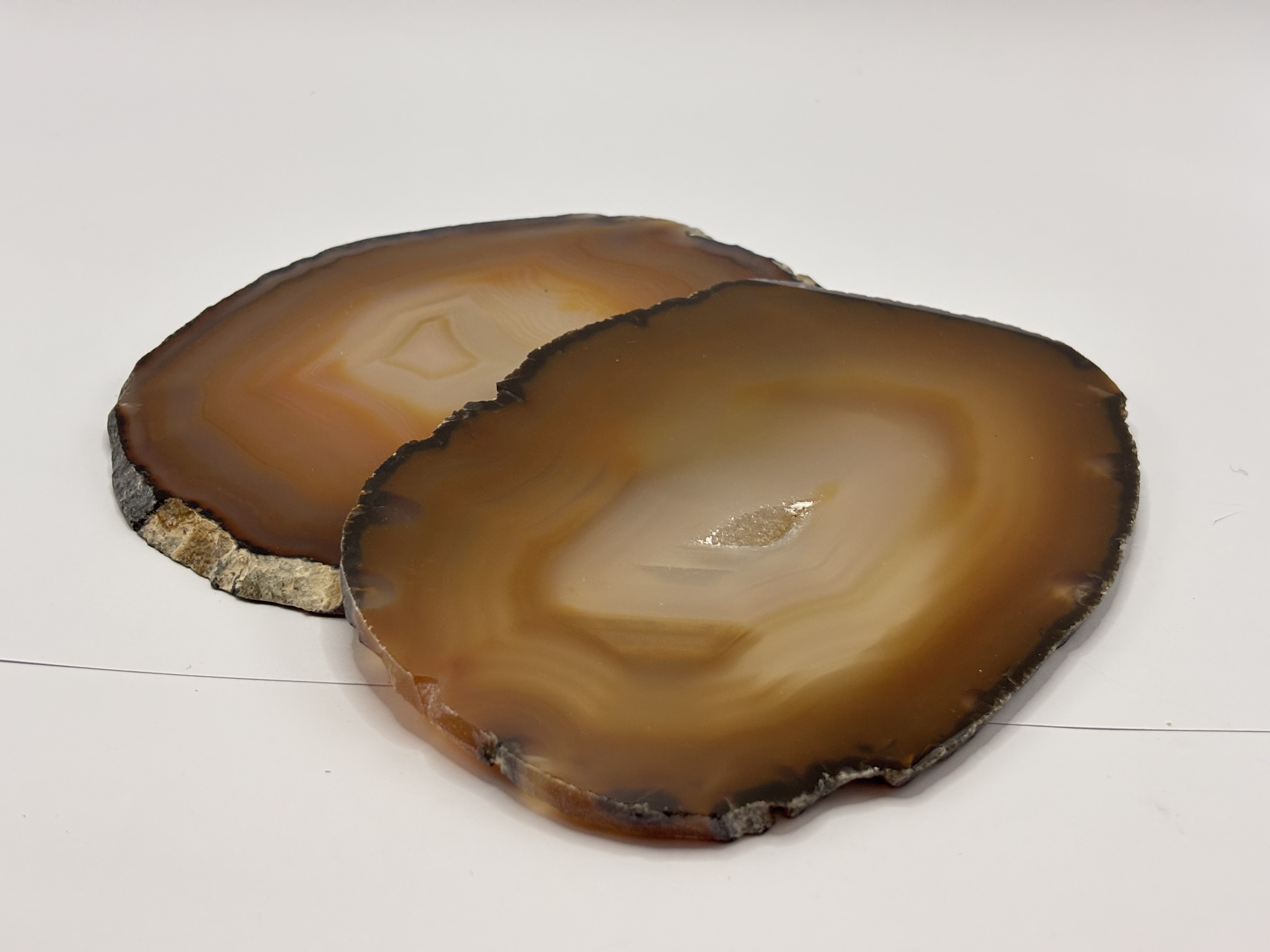 Fatias de ágata natural