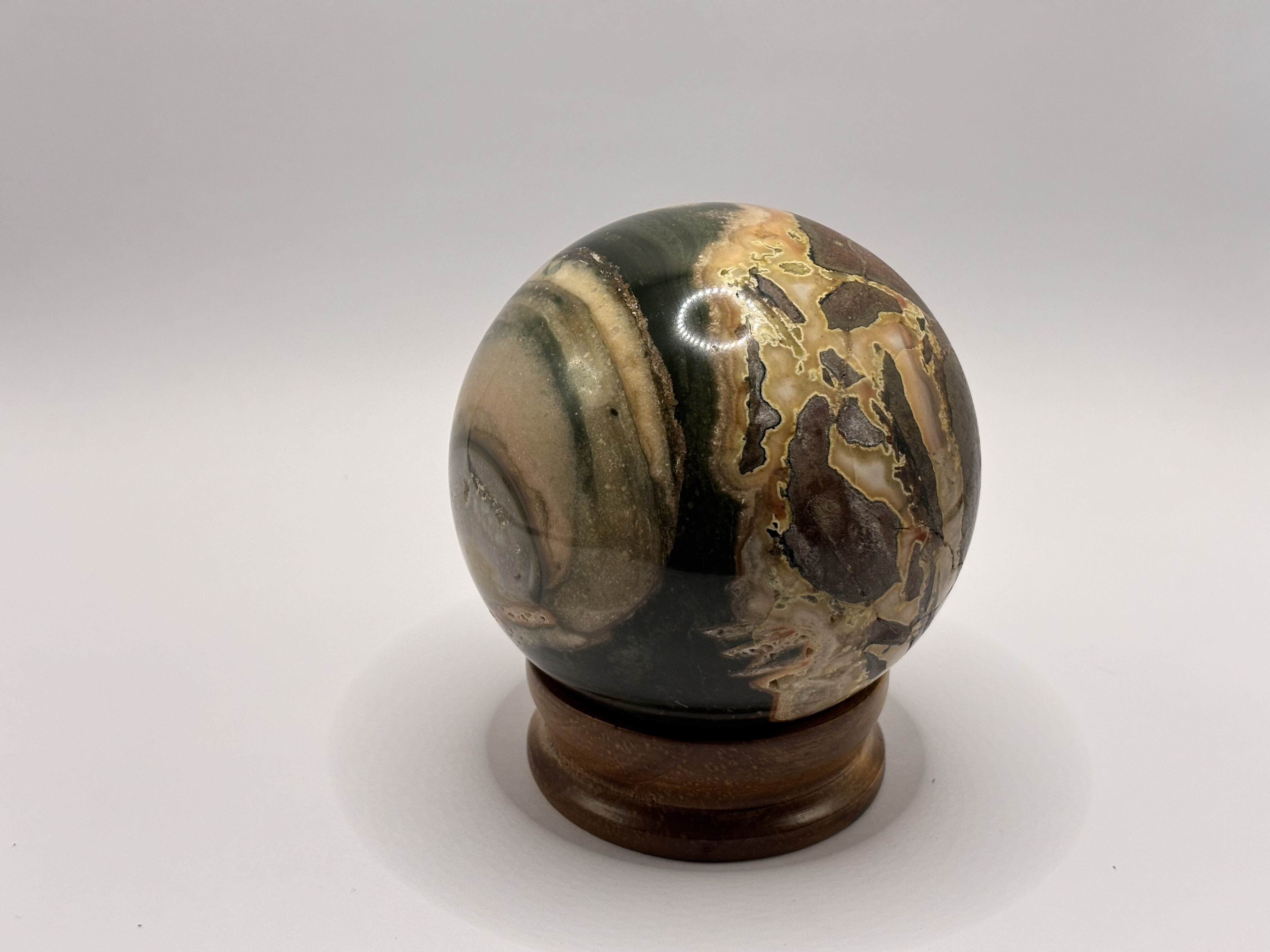 Esfera decorativa de Ónix jaspeado