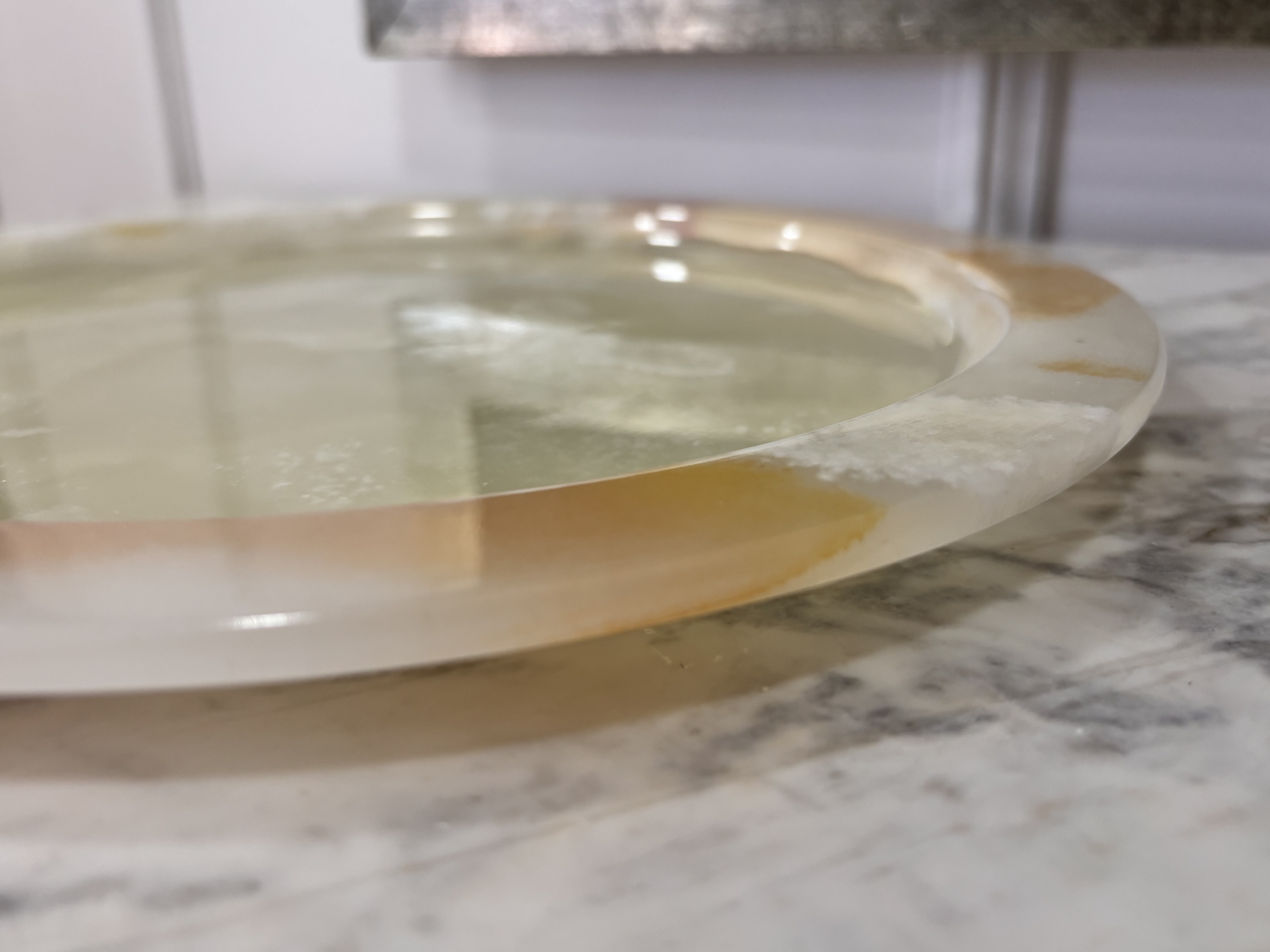 Prato Decorativo de Pedra ônix 