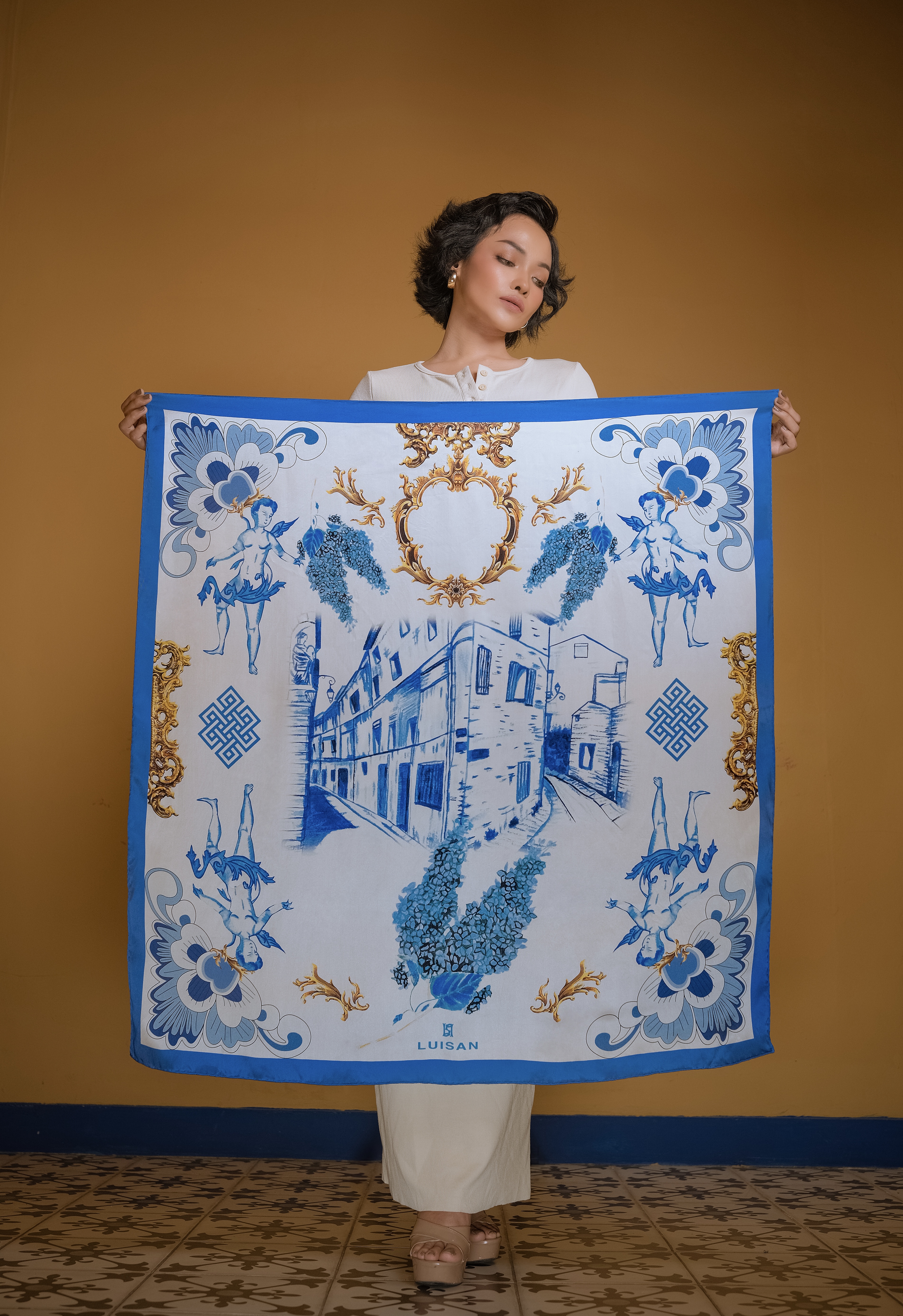 100 x 100 Silk Scarf Provence