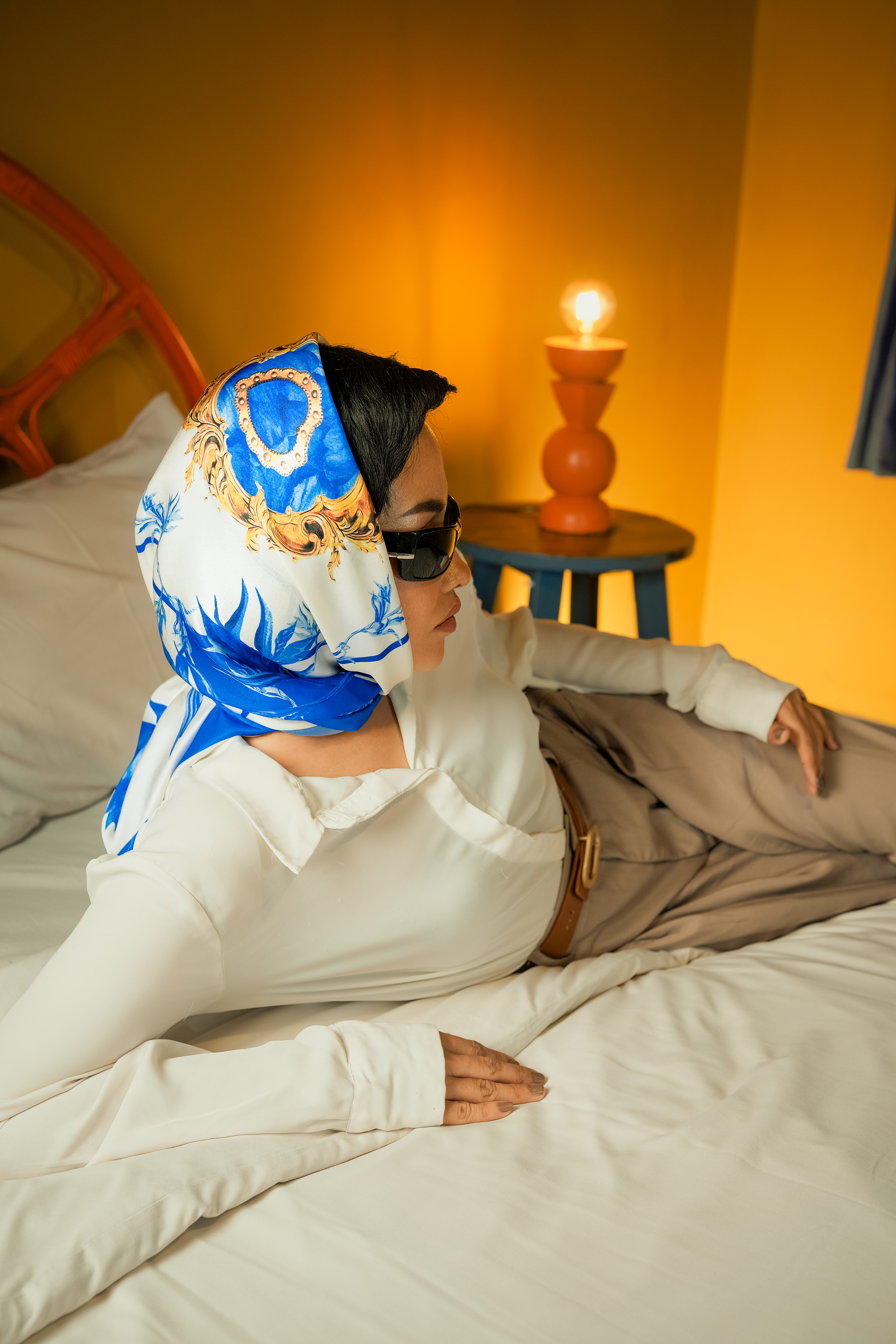 100 x 100 Silk scarf Sérénité