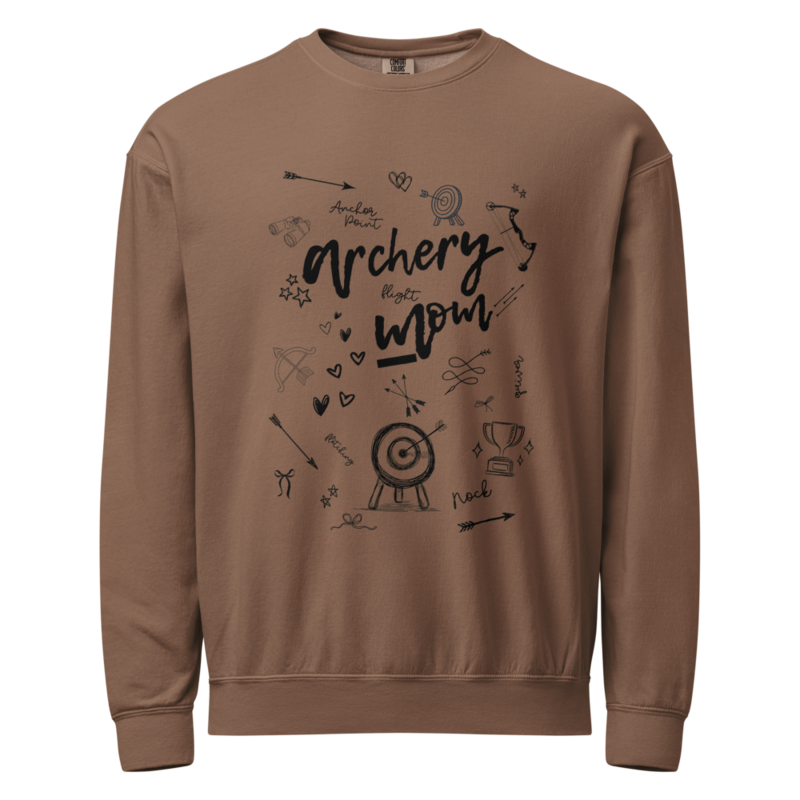 Comfort Colors Unisex Garment-Dyed Lightweight Crewneck Sweatshirt for Archery Moms