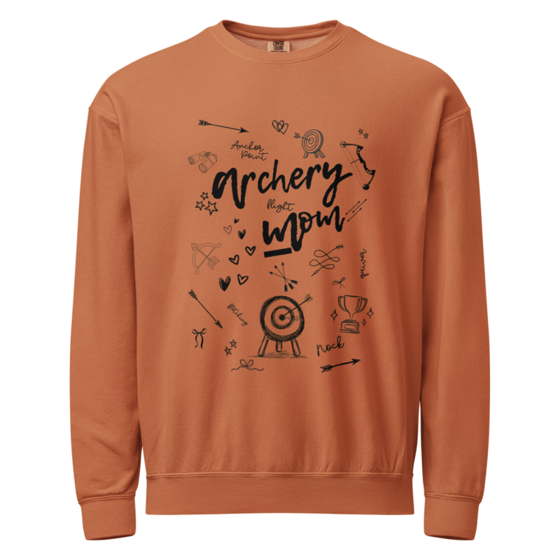 Comfort Colors Unisex Garment-Dyed Lightweight Crewneck Sweatshirt for Archery Moms