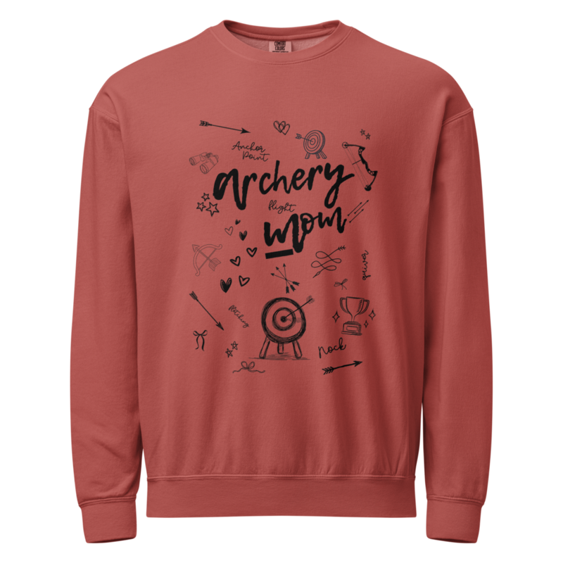 Comfort Colors Unisex Garment-Dyed Lightweight Crewneck Sweatshirt for Archery Moms