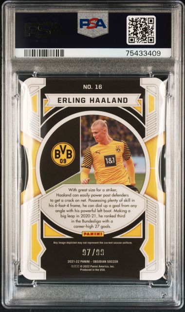 Erling Haaland 2021-22 Obsidian PSA 9 /99