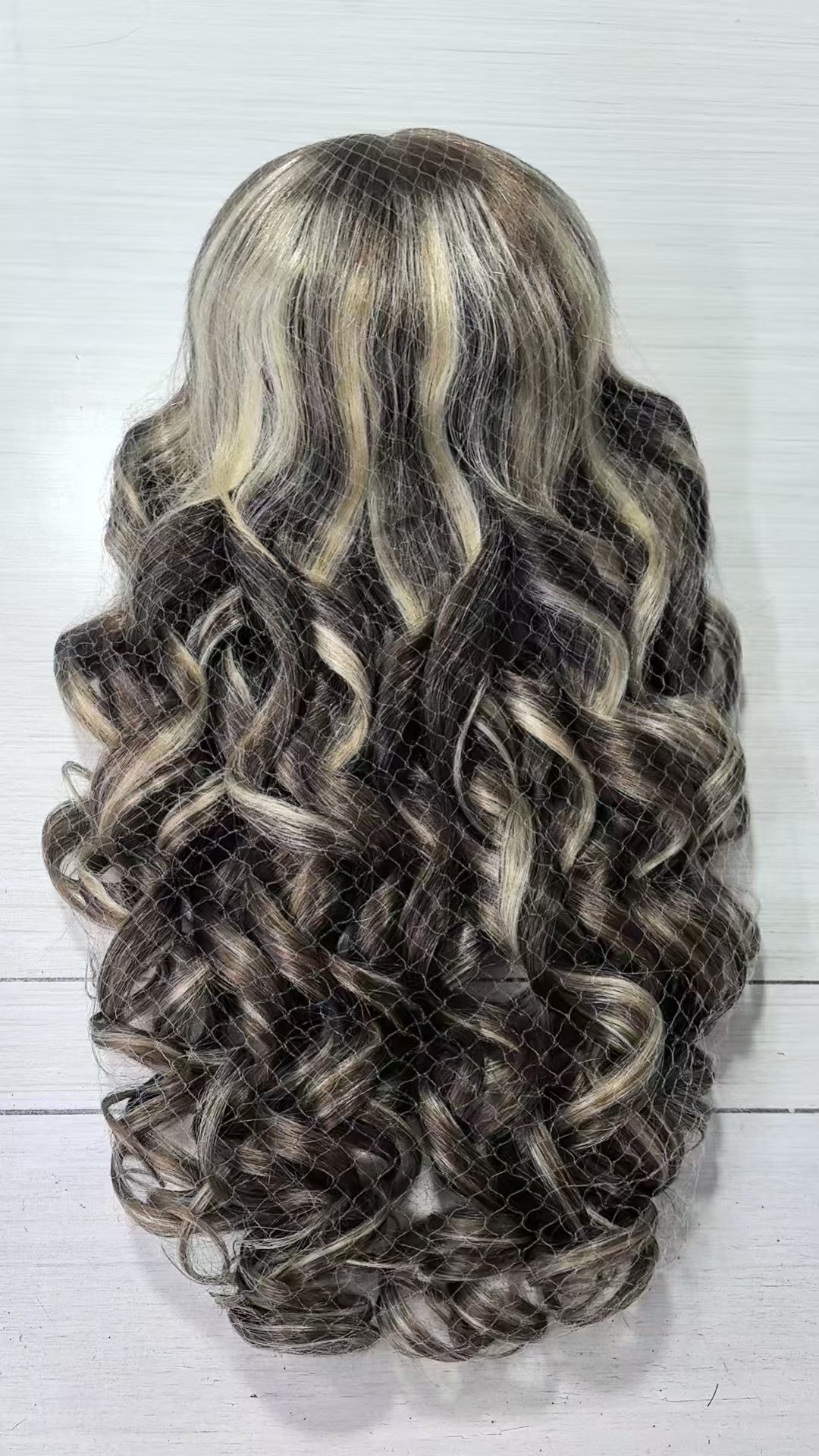 Flower Hair Factory Stock 100% Natural Human Hair 180% Density Highlight Color 13x4 Lace Wigs