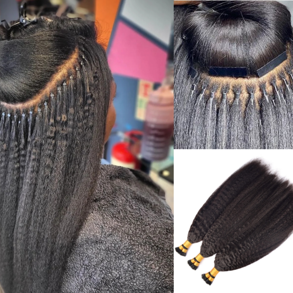 Flower Hair Factory Stock 100% Natural Human Hair I tip Hair Extensions