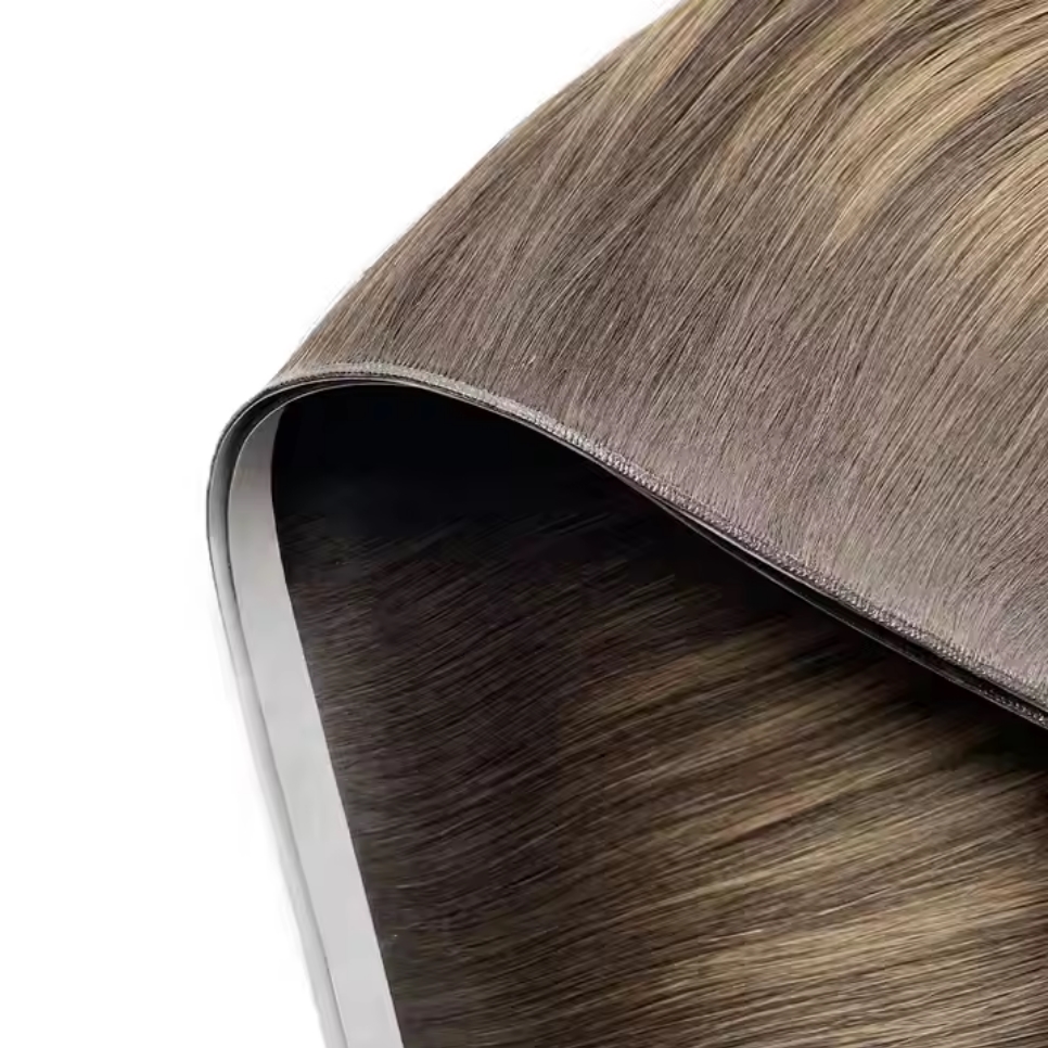 Flower Hair Factory Custom Tape In Genius Weft Hair Extensions Tape Genius Weft